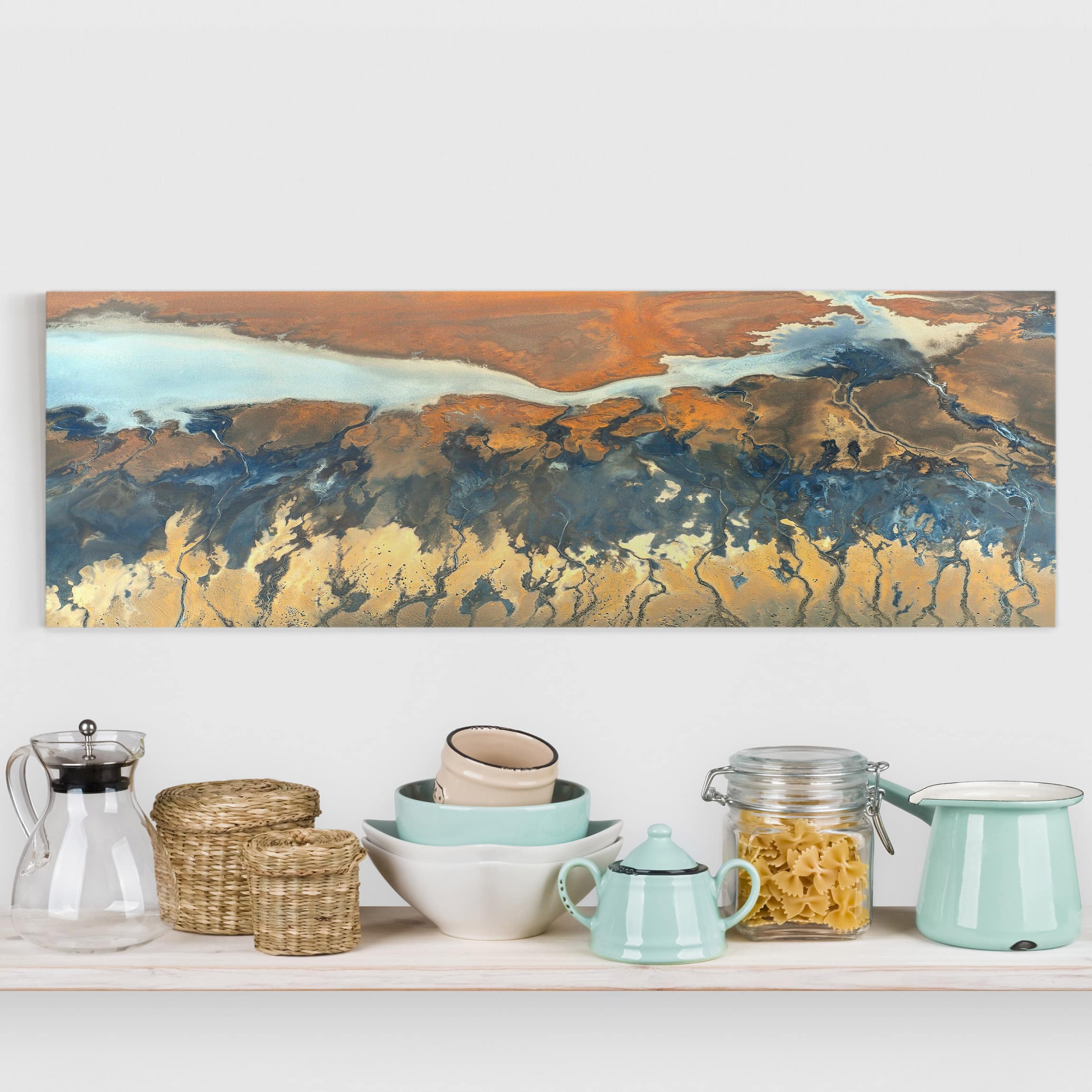 Leinwandbild - Panorama Kalifornien aus der Luft