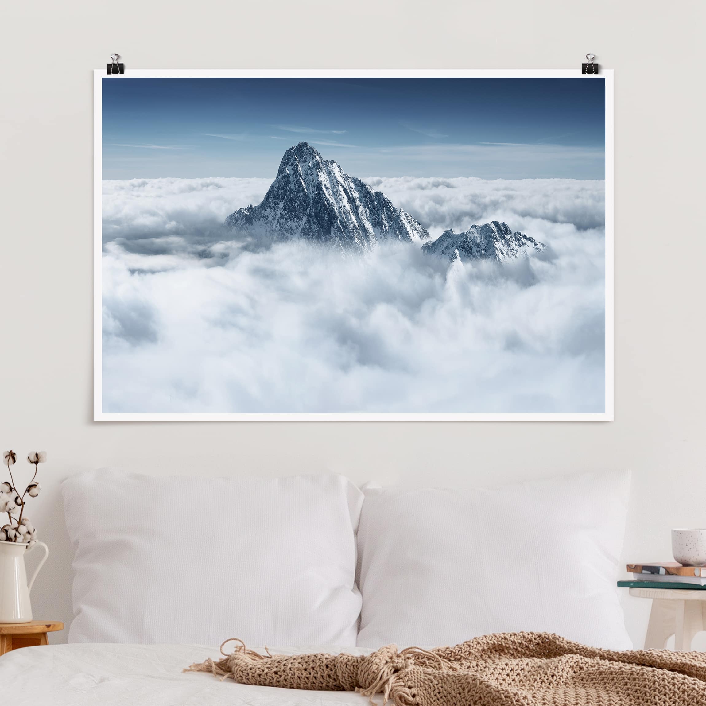 Poster - Querformat Die Alpen über den Wolken