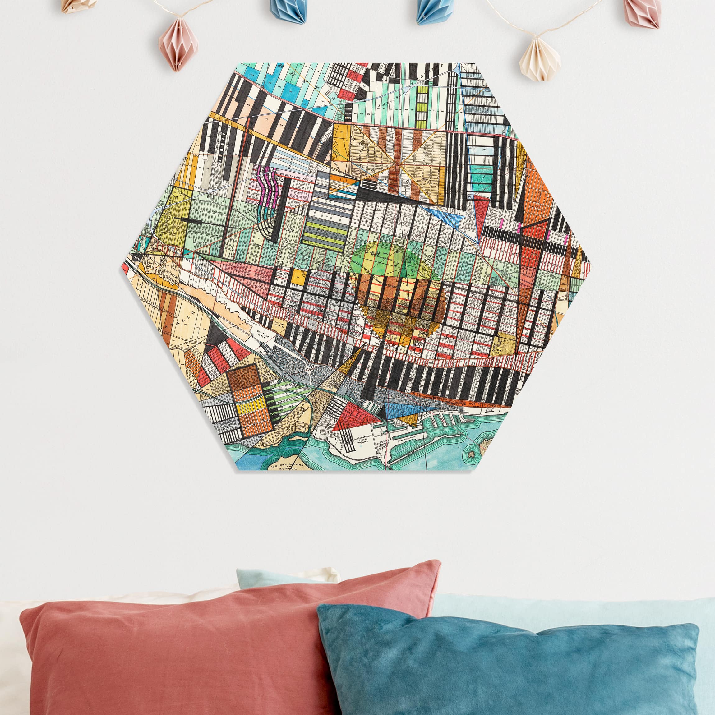 Hexagon-Forexbild Moderne Karte von Montreal