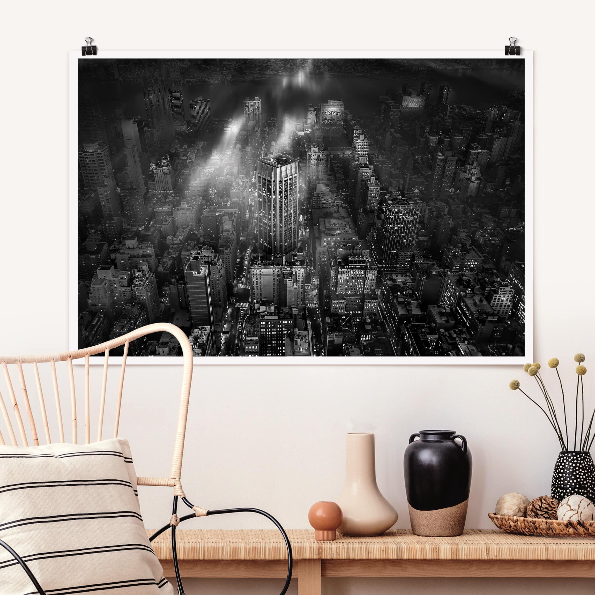 Poster - Querformat Sonnenlicht über New York City