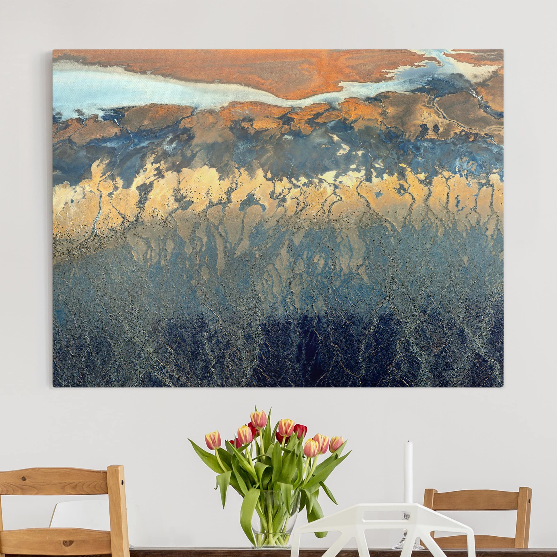 Leinwandbild - Querformat Kalifornien aus der Luft