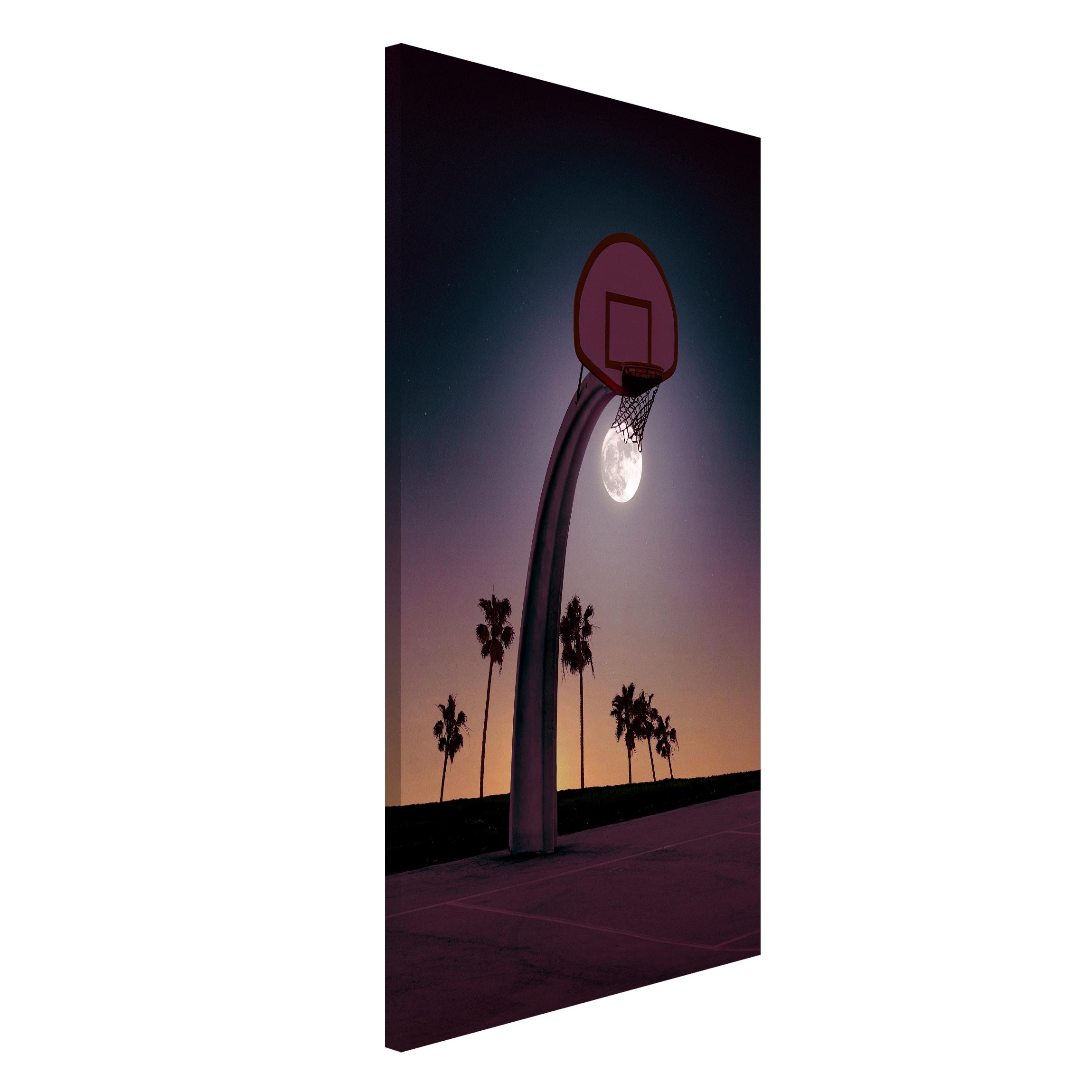 Magnettafel - Hochformat 3:4 Basketball mit Mond