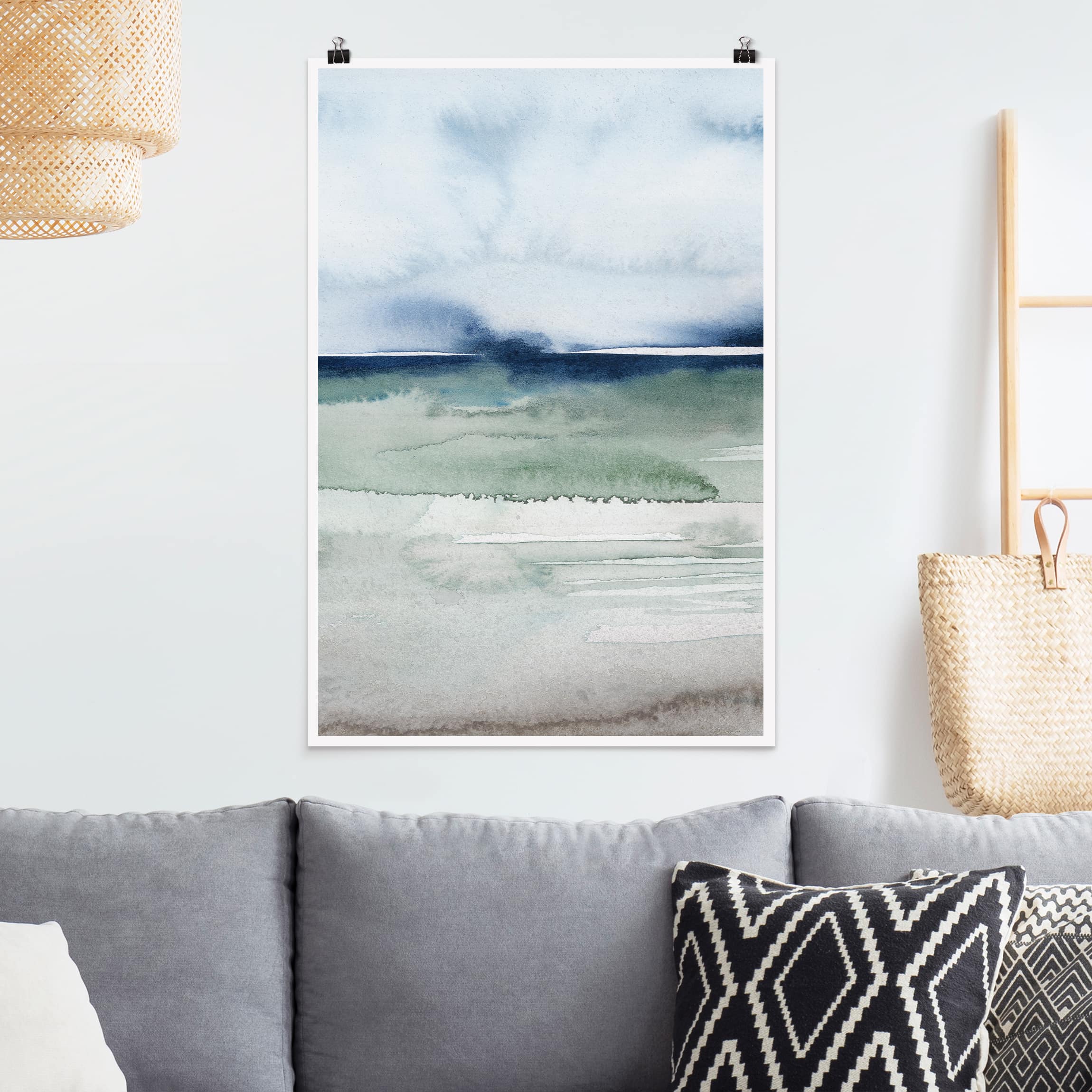 Poster - Hochformat Meereswogen I