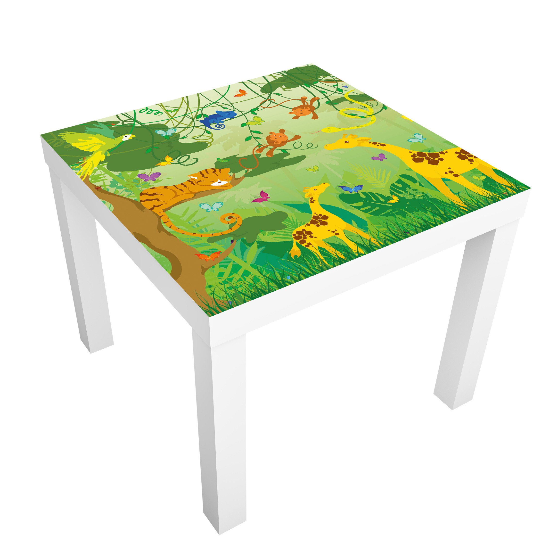 Möbelfolie für IKEA Lack Tisch 55 x 55 cm No.IS87 Dschungelspiel