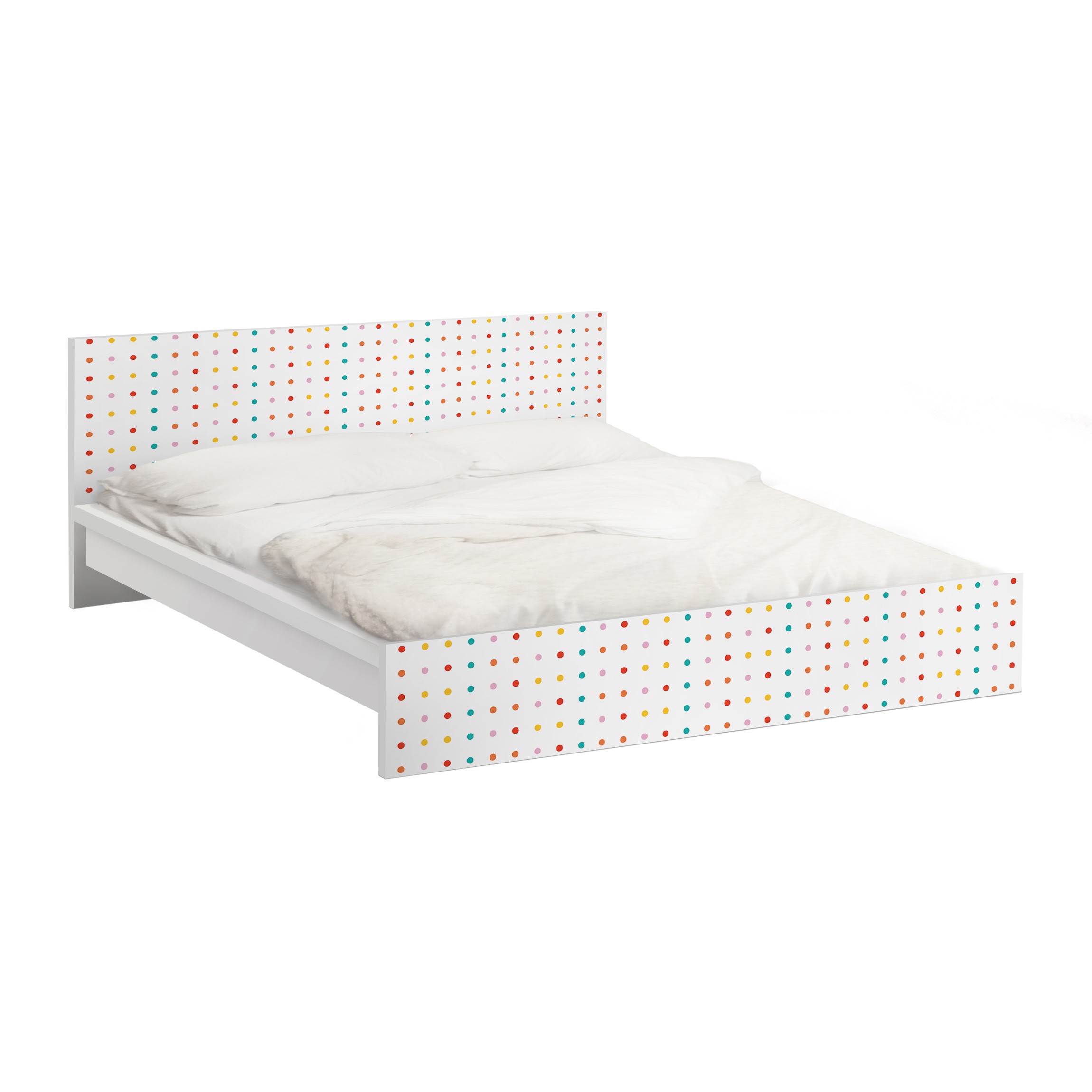 Möbelfolie für IKEA Malm Bett 140 cm Breite No.UL748 Little Dots