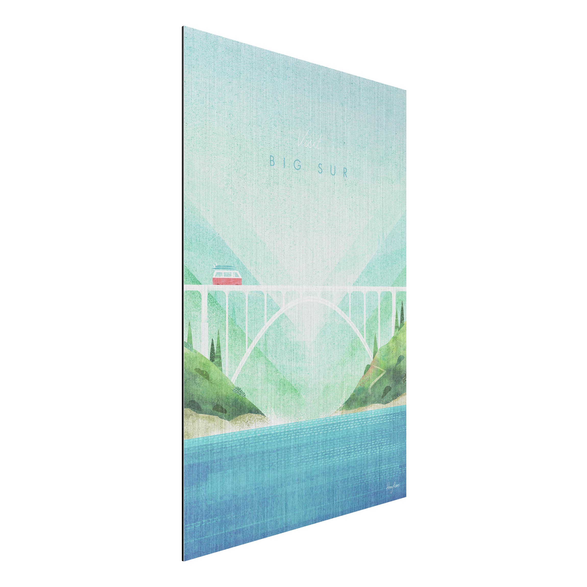 Alu-Dibond Bild Reiseposter - Big Sur