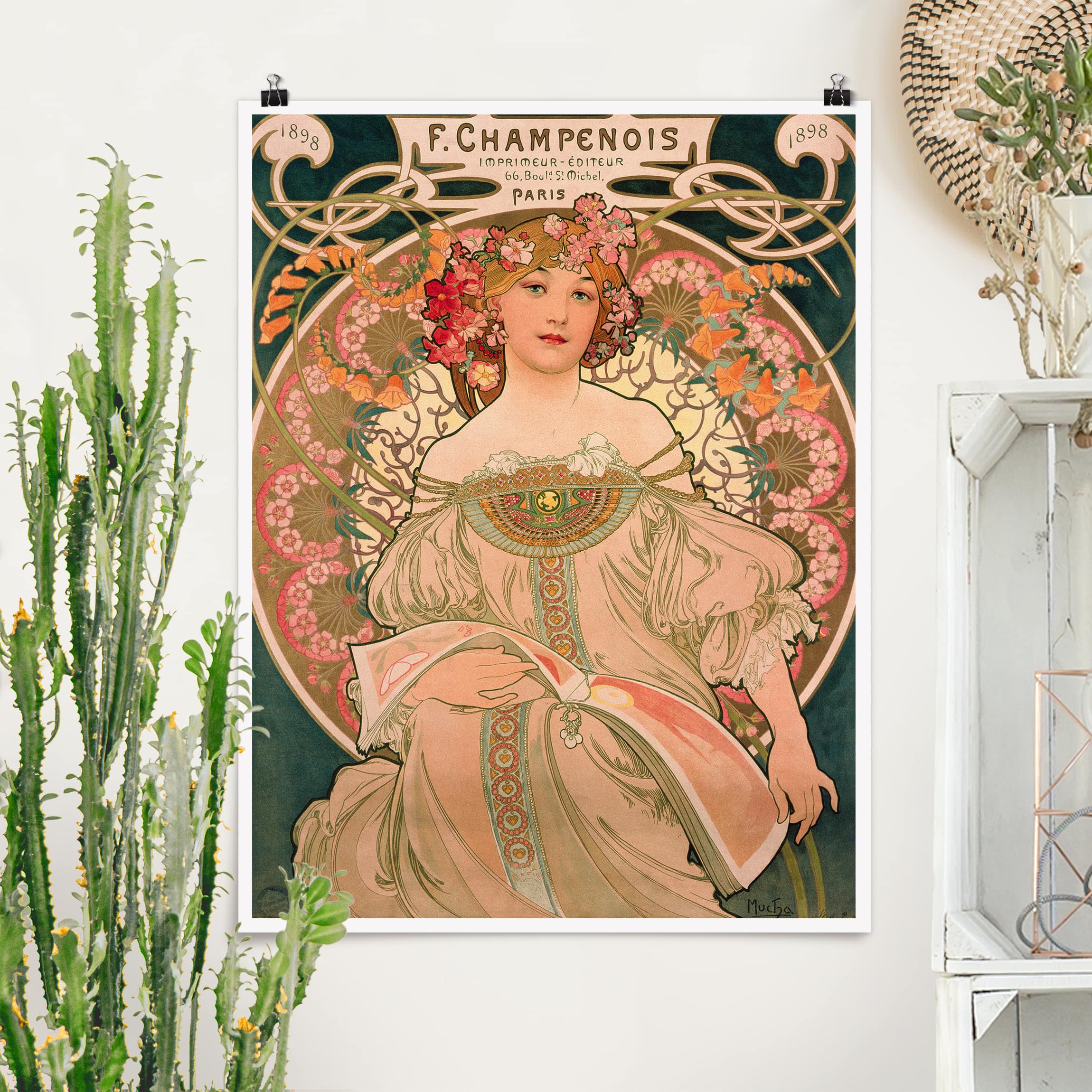 Poster - Hochformat Alfons Mucha - Plakat für F. Champenois