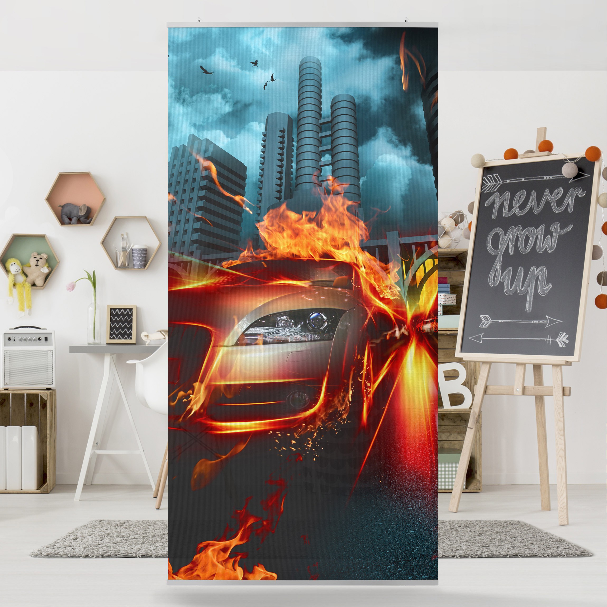 Raumteiler Brennender Asphalt