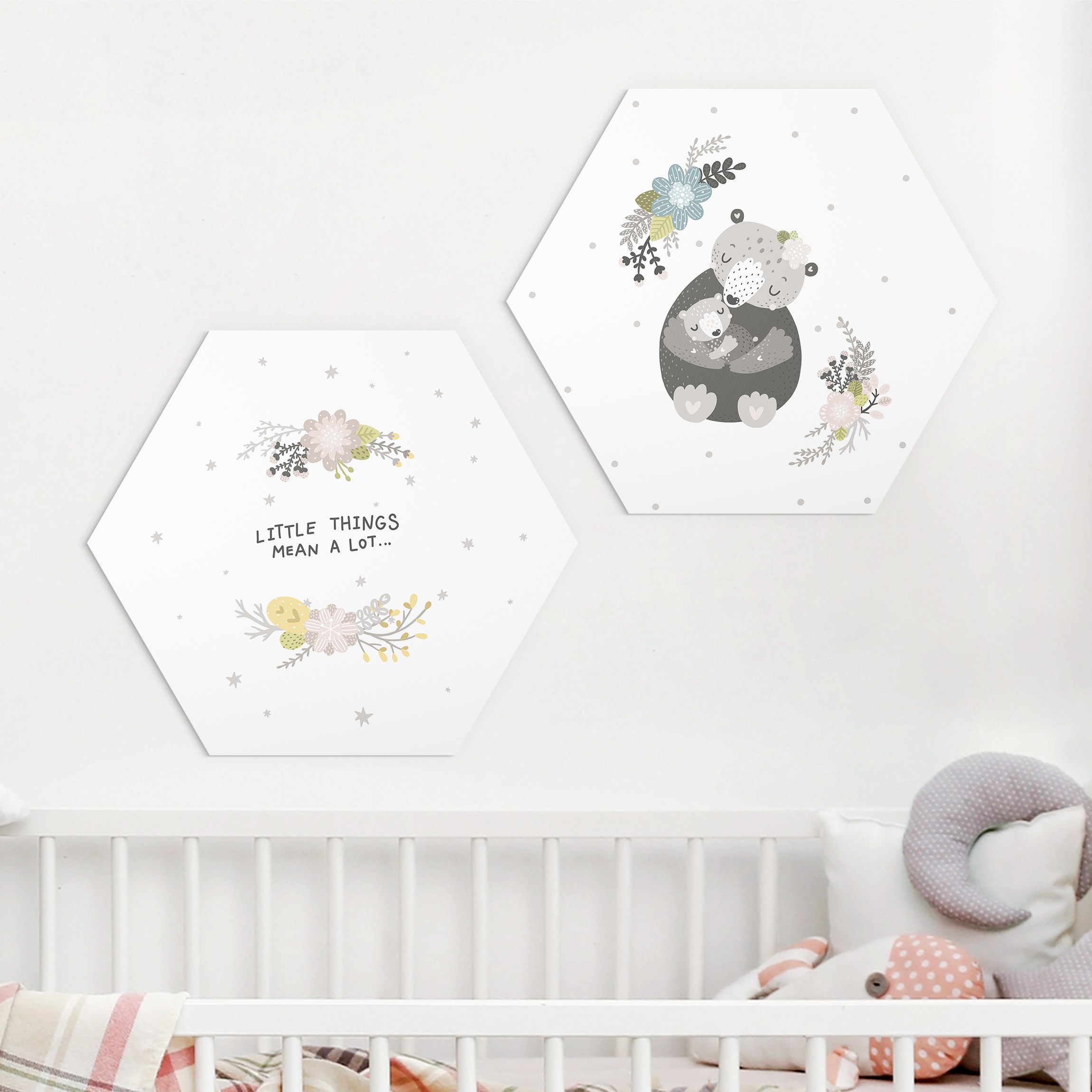 2-teiliges Hexagon-Forexbild I just need a hug Set II