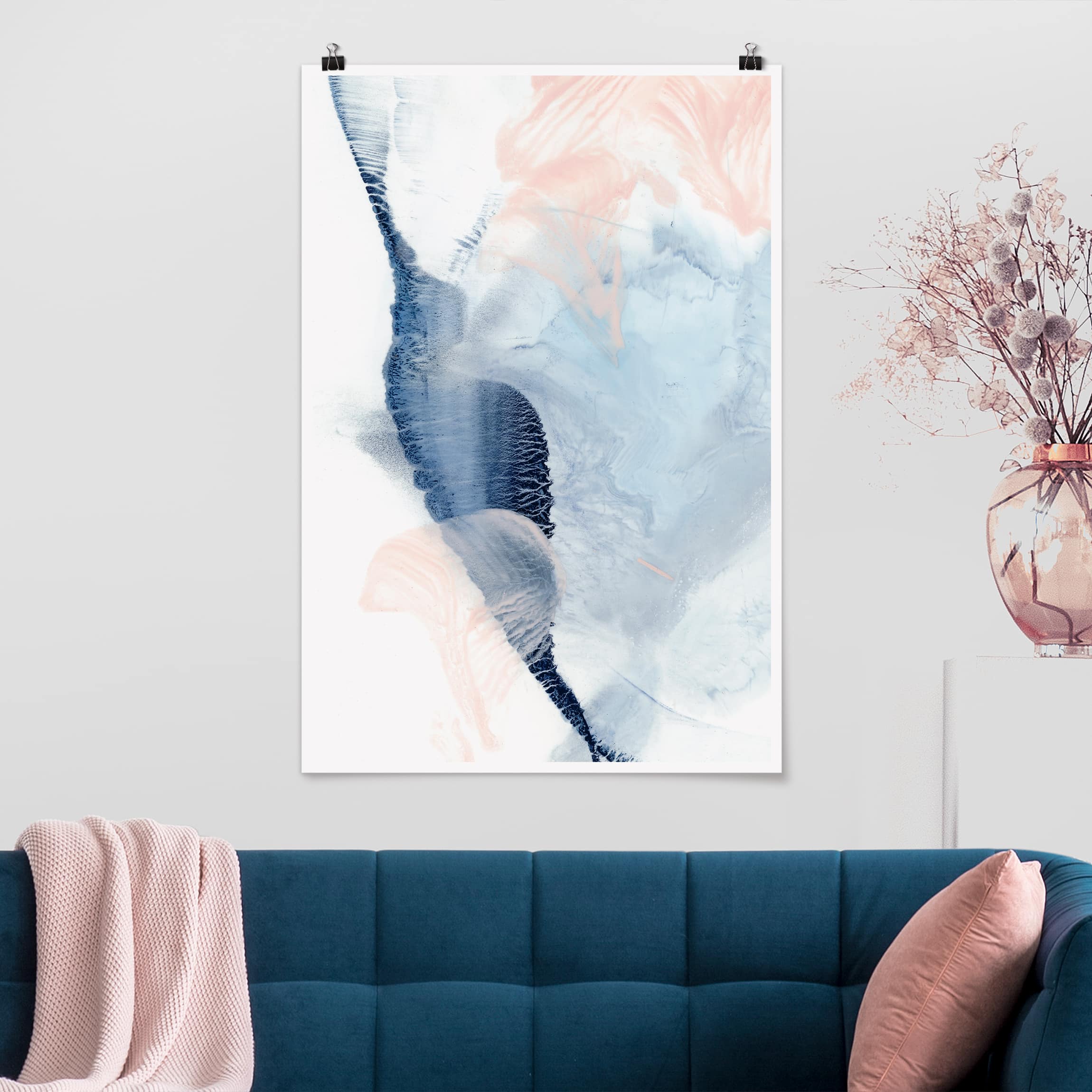 Poster - Hochformat Indigo & Rouge IV