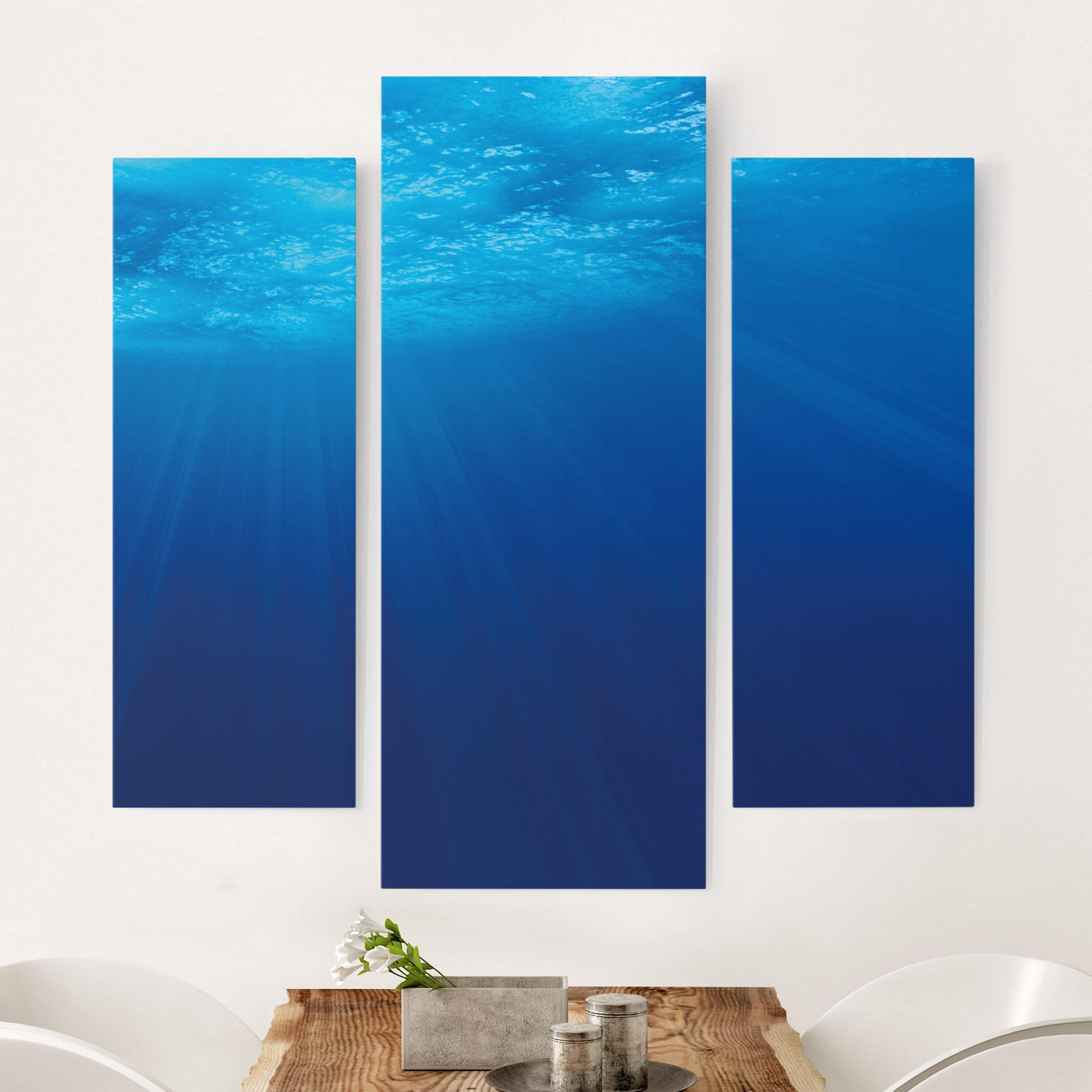 3-teiliges Leinwandbild Strand Arctic Sun