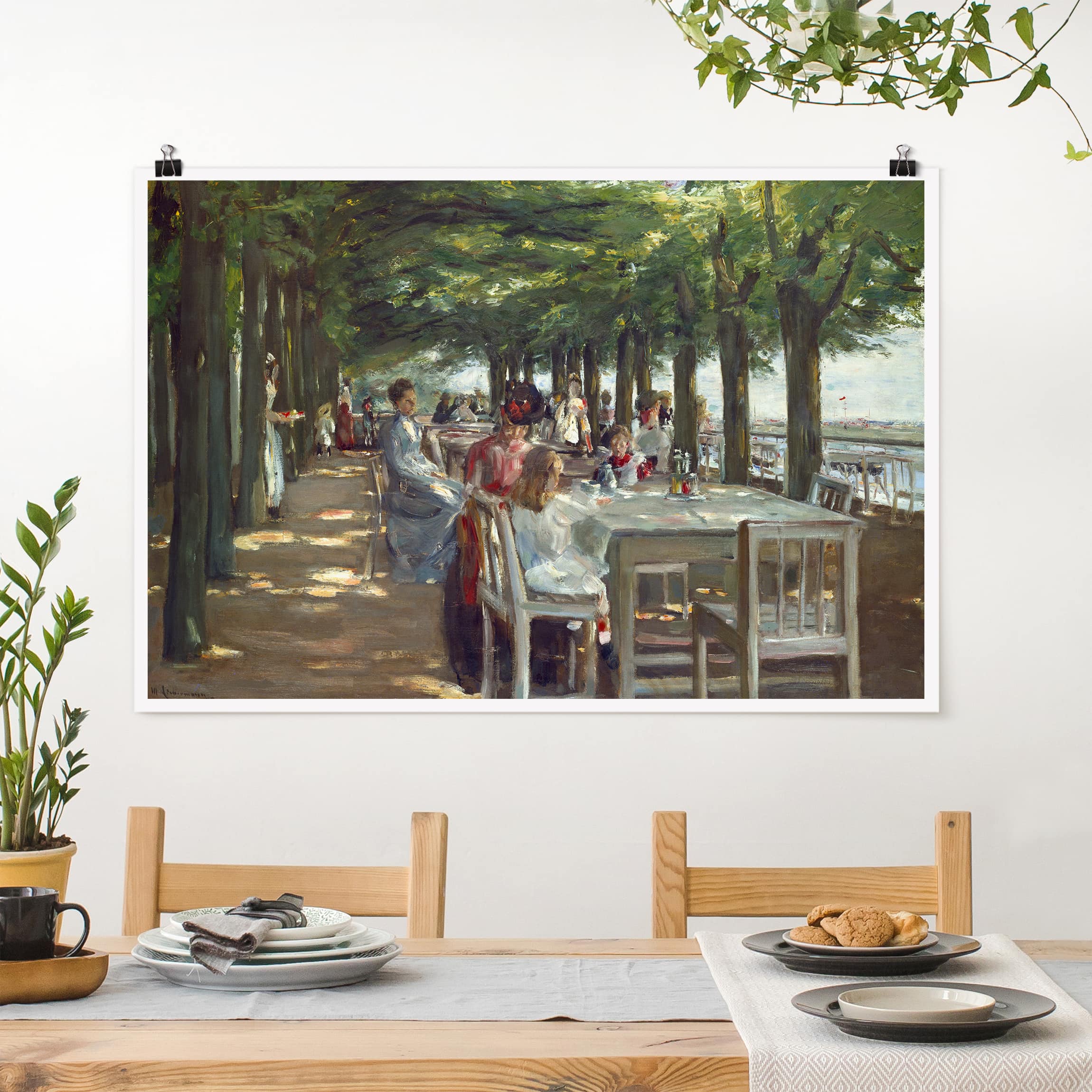 Poster - Querformat Max Liebermann - Terrasse des Restaurants Jacob