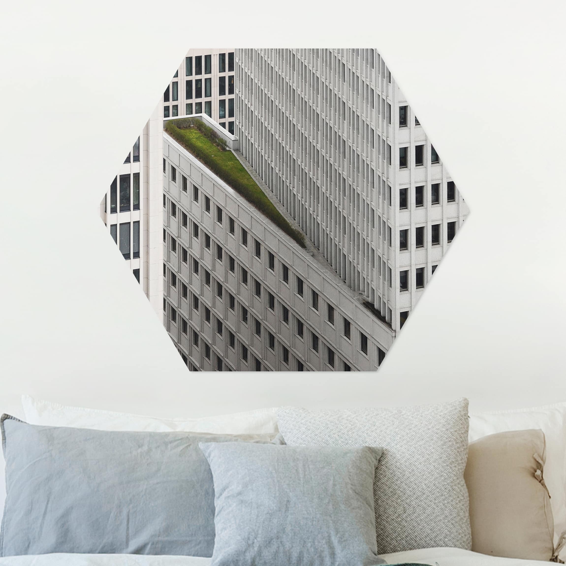 Hexagon-Alu-Dibond Bild Das grüne Element