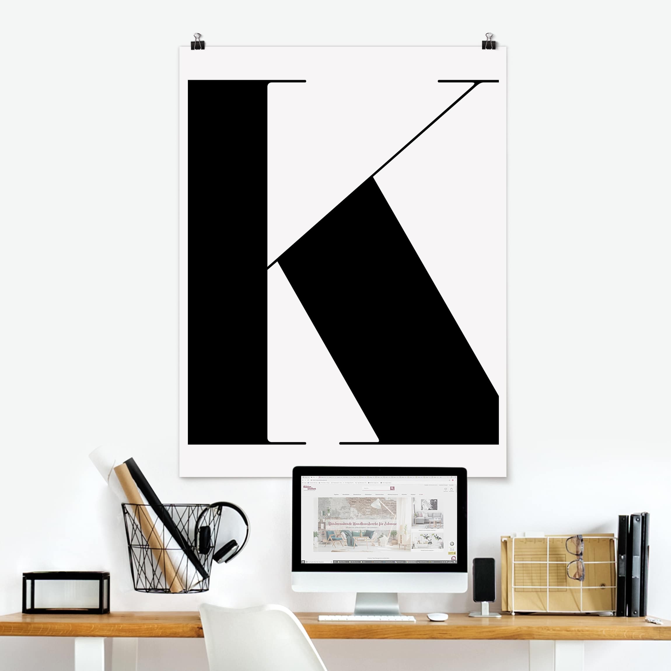 Poster - Hochformat Antiqua Letter K