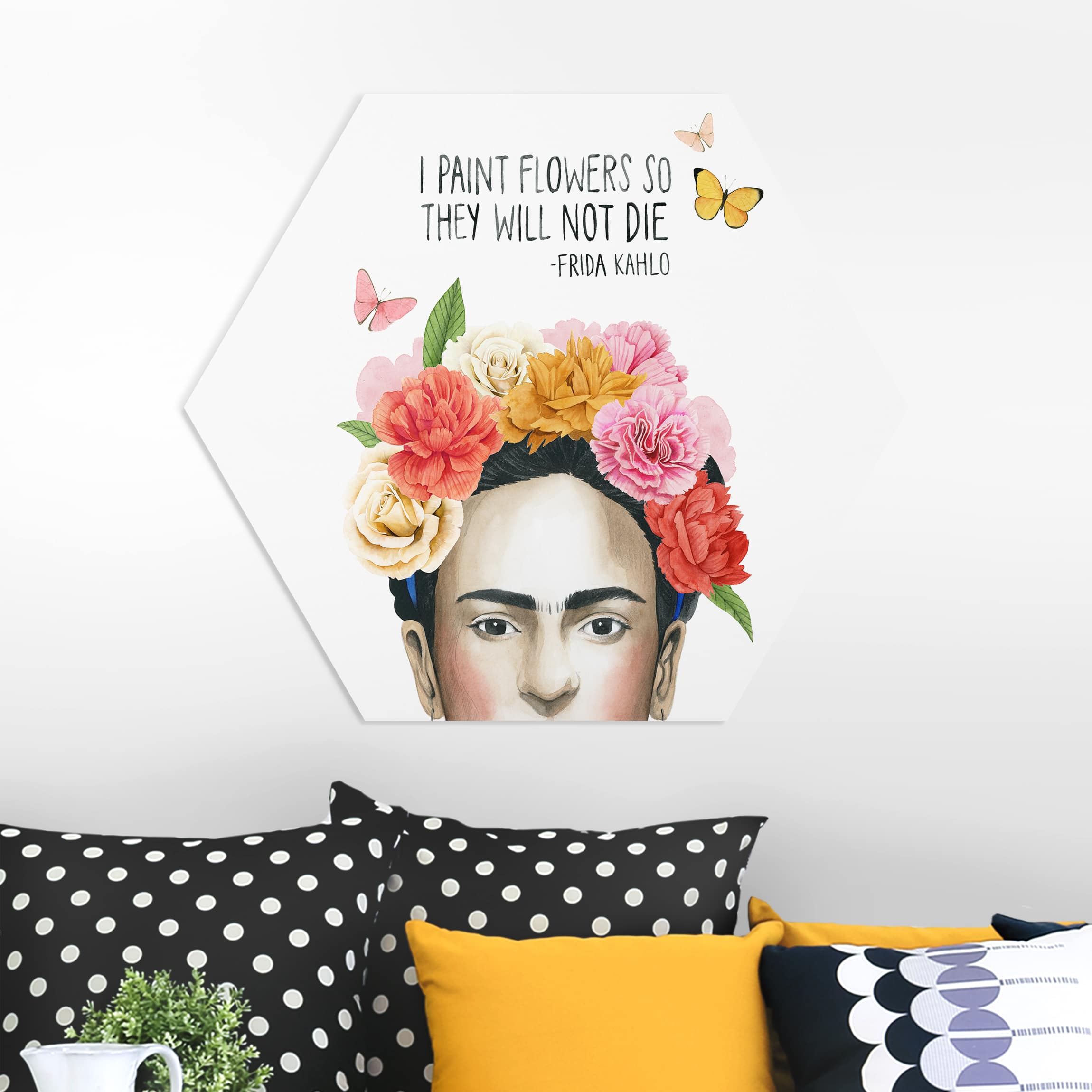 Hexagon-Forexbild Fridas Gedanken - Blumen