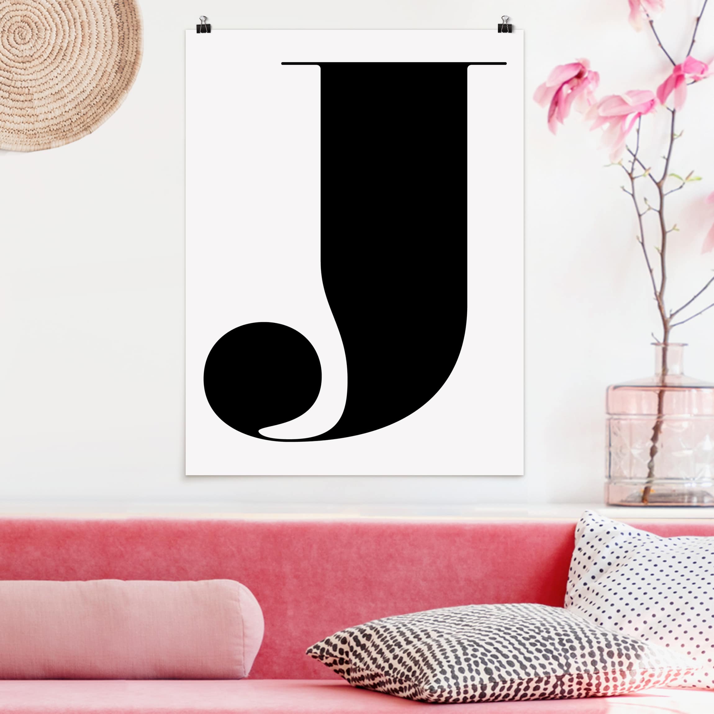Poster - Hochformat Antiqua Letter J