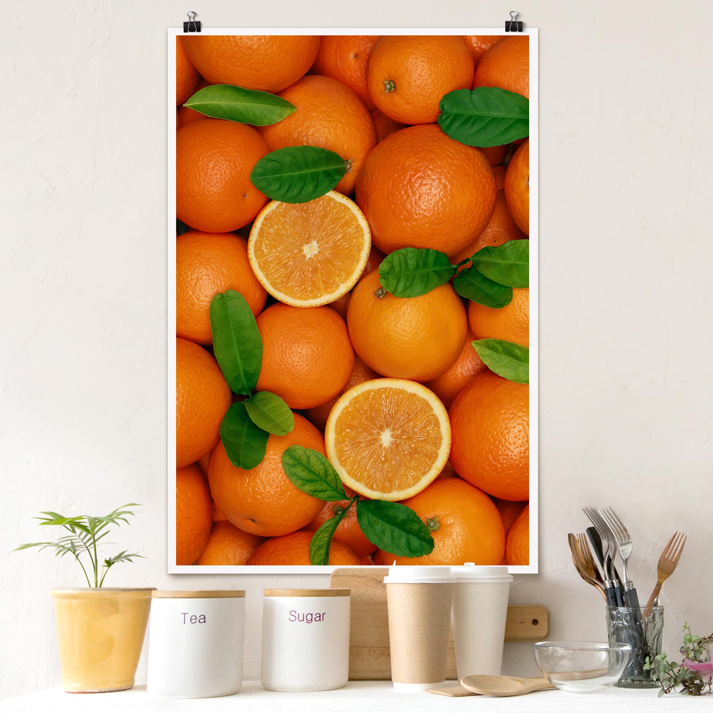 Poster - Hochformat Saftige Orangen