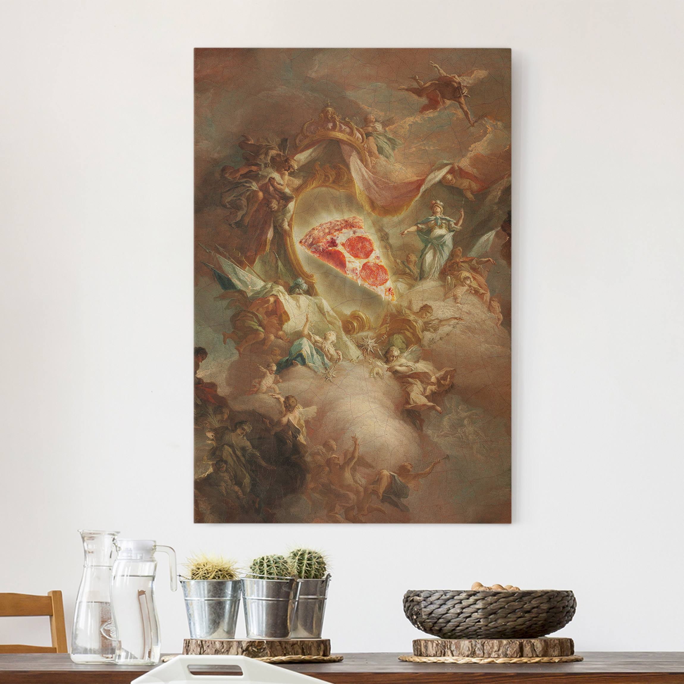 Leinwandbild Heilige Pizza