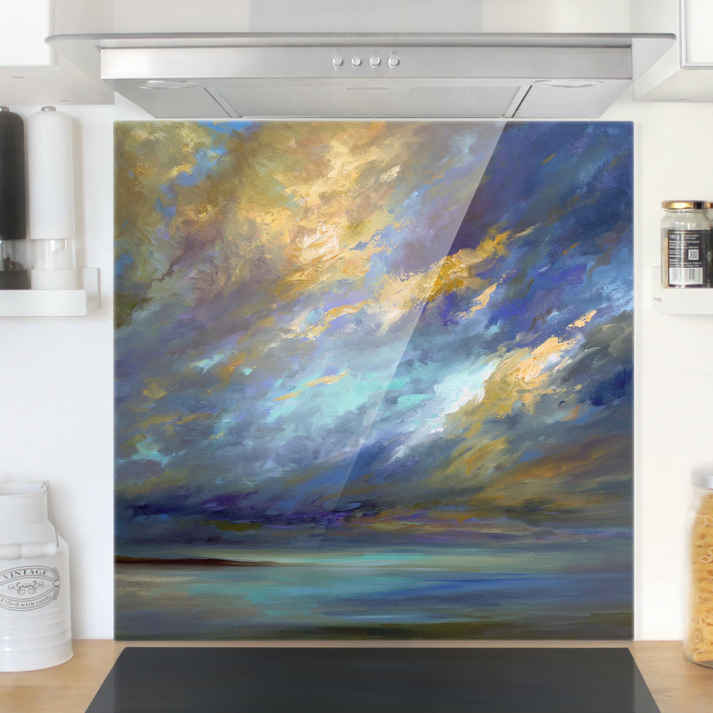 Spritzschutz Himmel über Küste