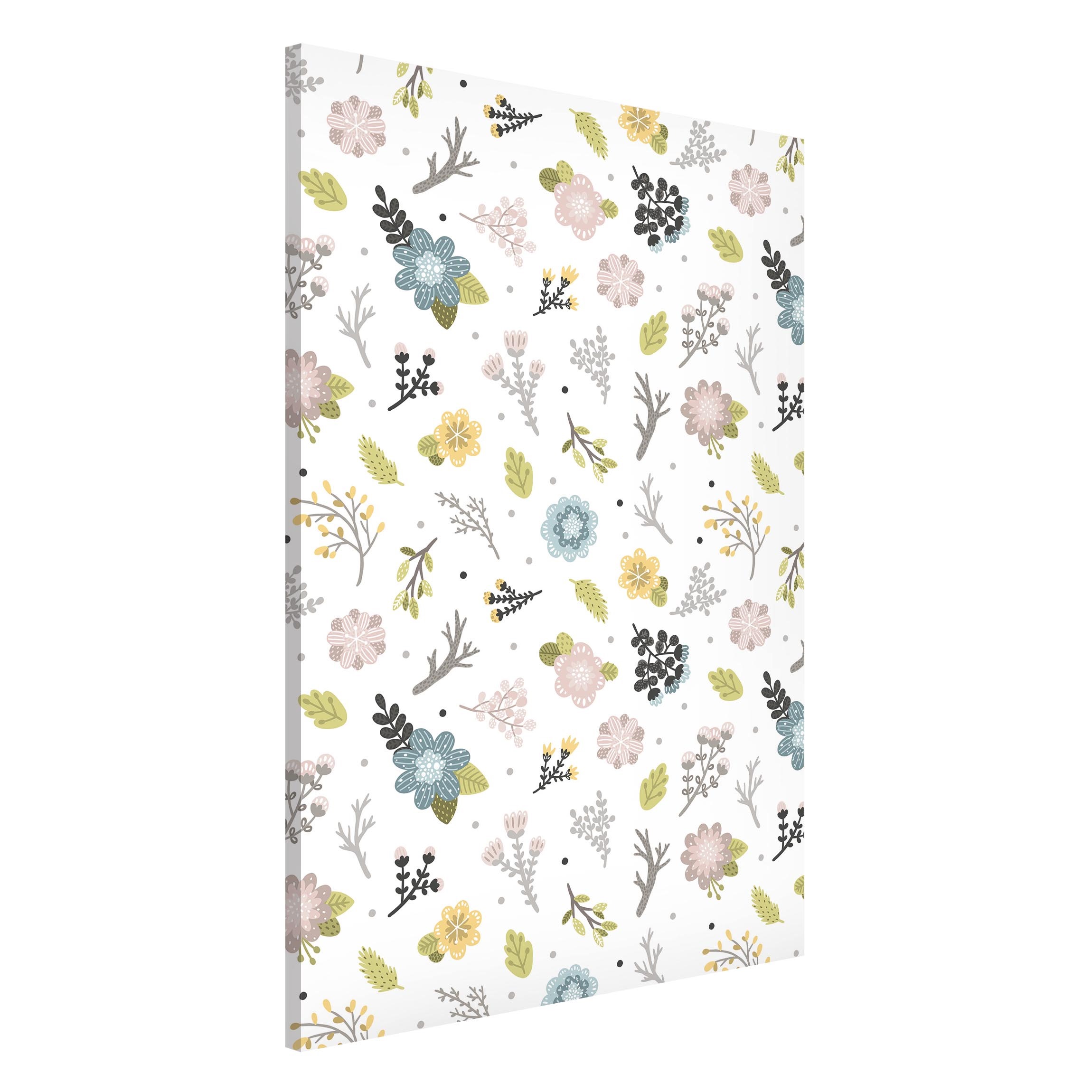 Magnettafel Skandinavische Zweige und Blüten
