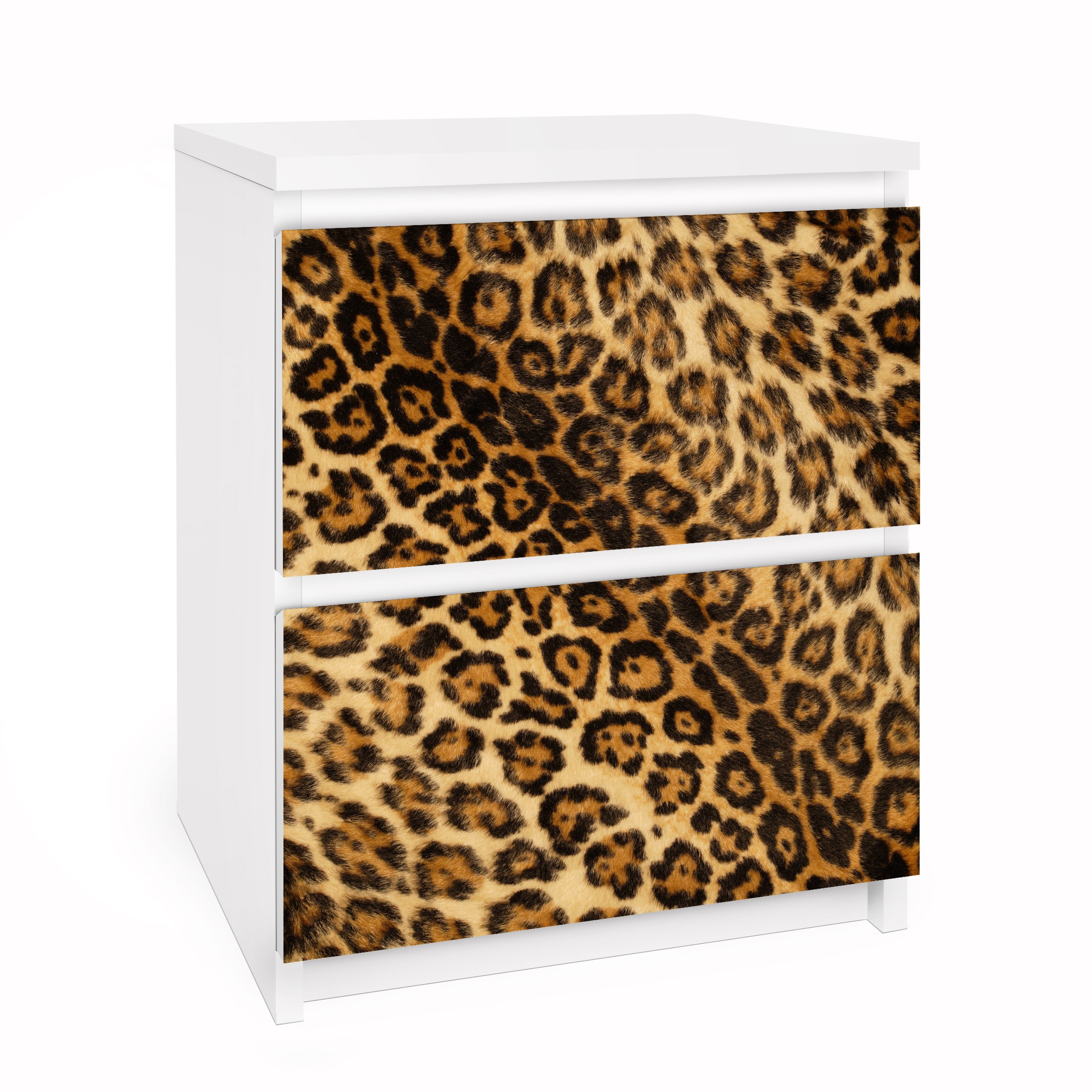 Möbelfolie für IKEA Malm Kommode 2 Schubladen Jaguar Skin