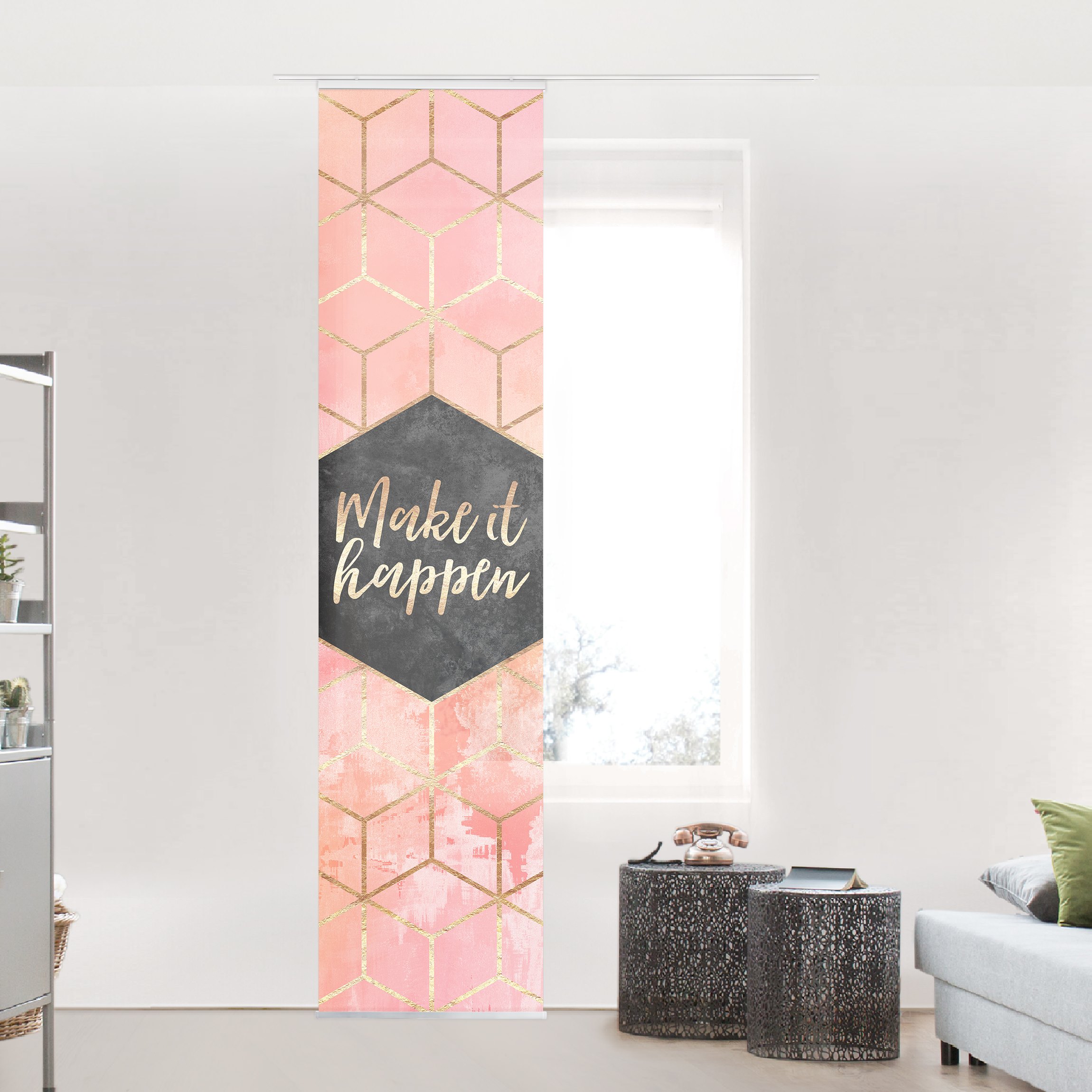 Schiebegardine Make It Happen Geometrie Pastell