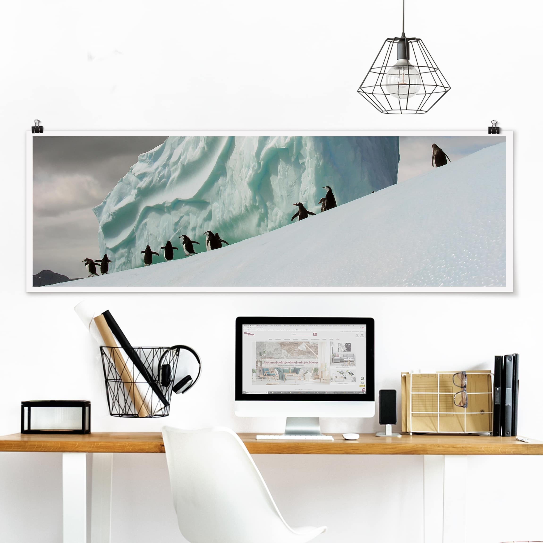 Panorama Poster Arctic Penguins