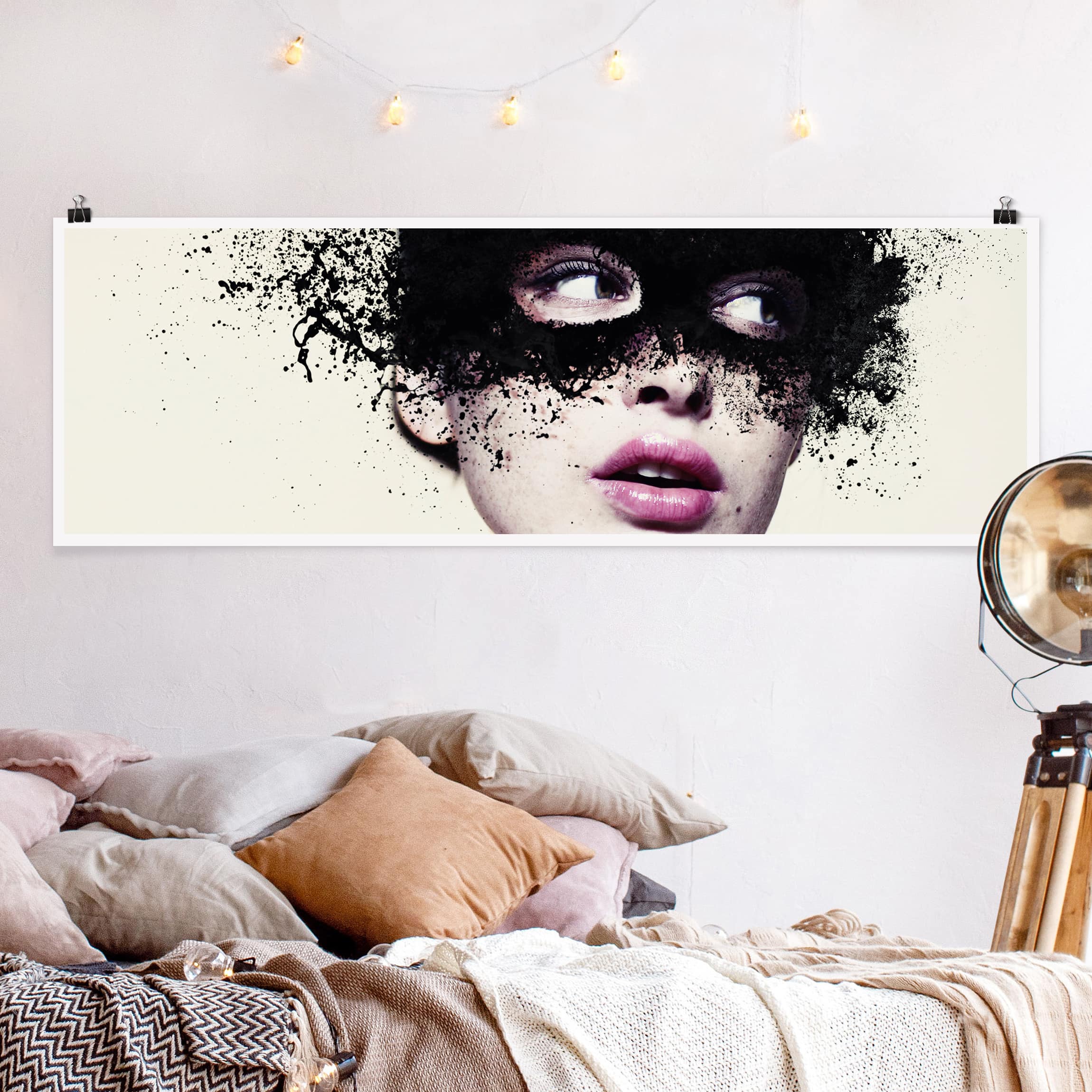 Panorama Poster Akt & Erotik Das Mädchen mit der schwarzen Maske