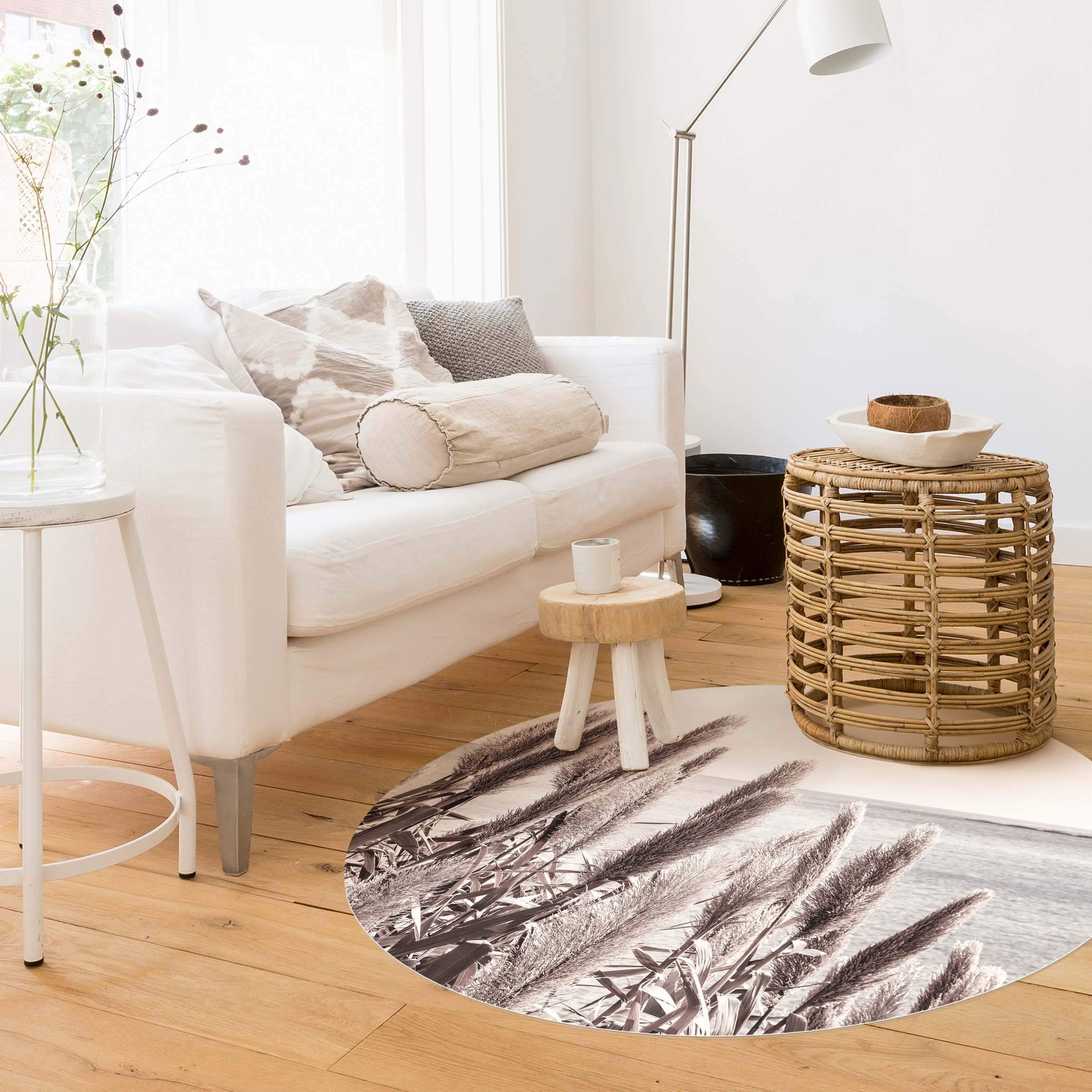 Runder Vinyl-Teppich Ein sonniger Tag auf Madeira