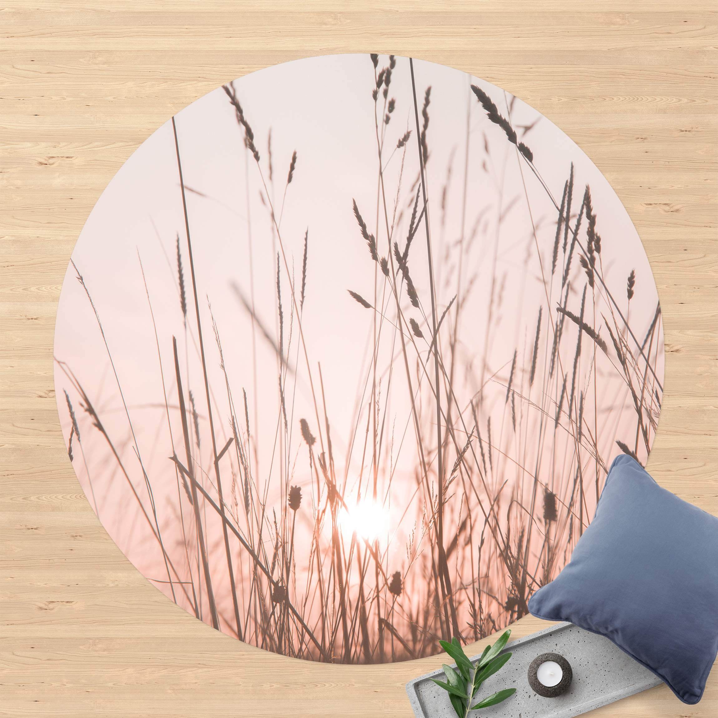 Runder Vinyl-Teppich Ein traumhafter Sommerabend