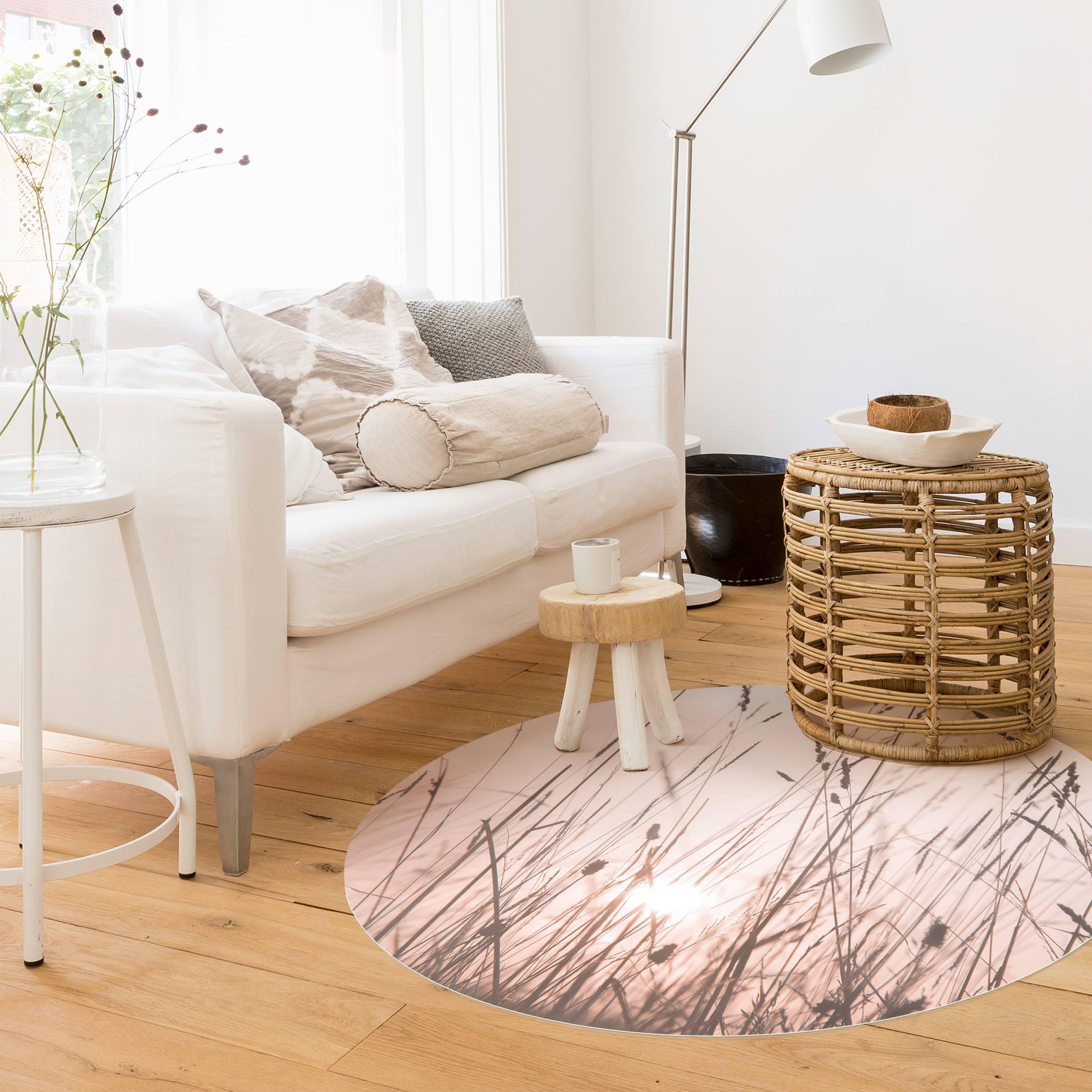 Runder Vinyl-Teppich Ein traumhafter Sommerabend