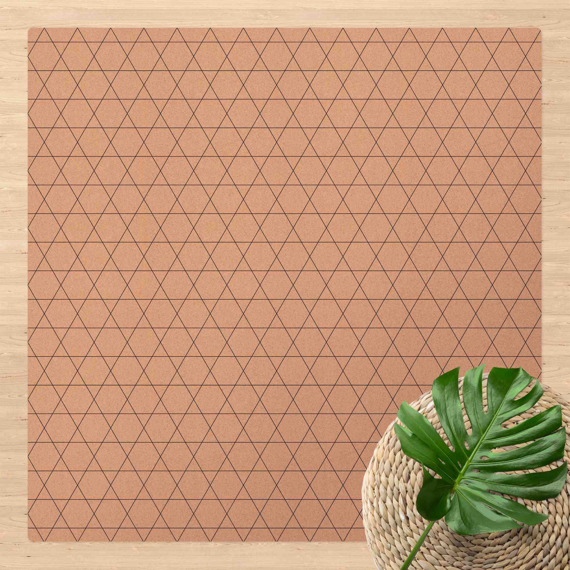 Kork-Teppich Einfaches Rautenmuster