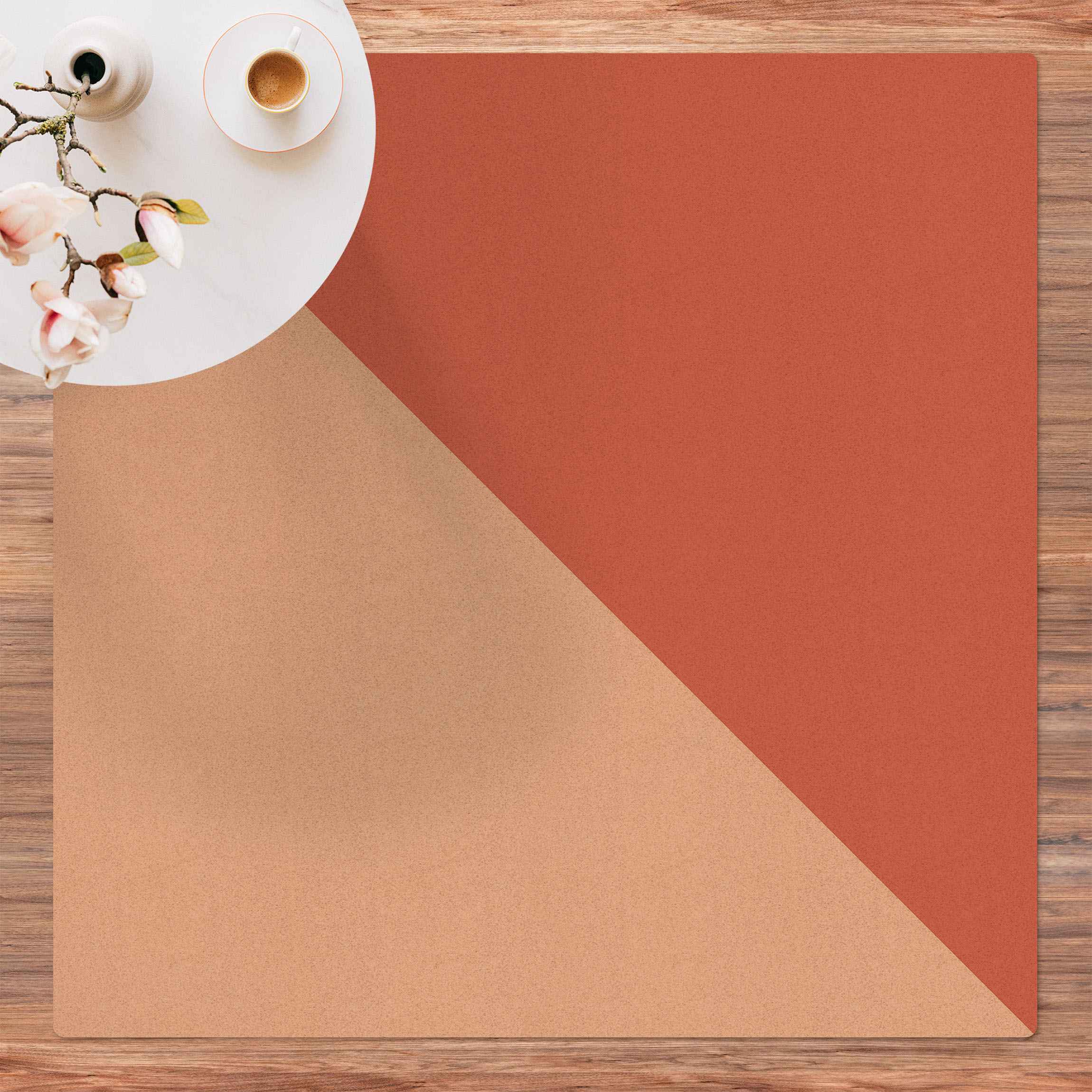 Kork-Teppich Einfaches Rostrotes Dreieck