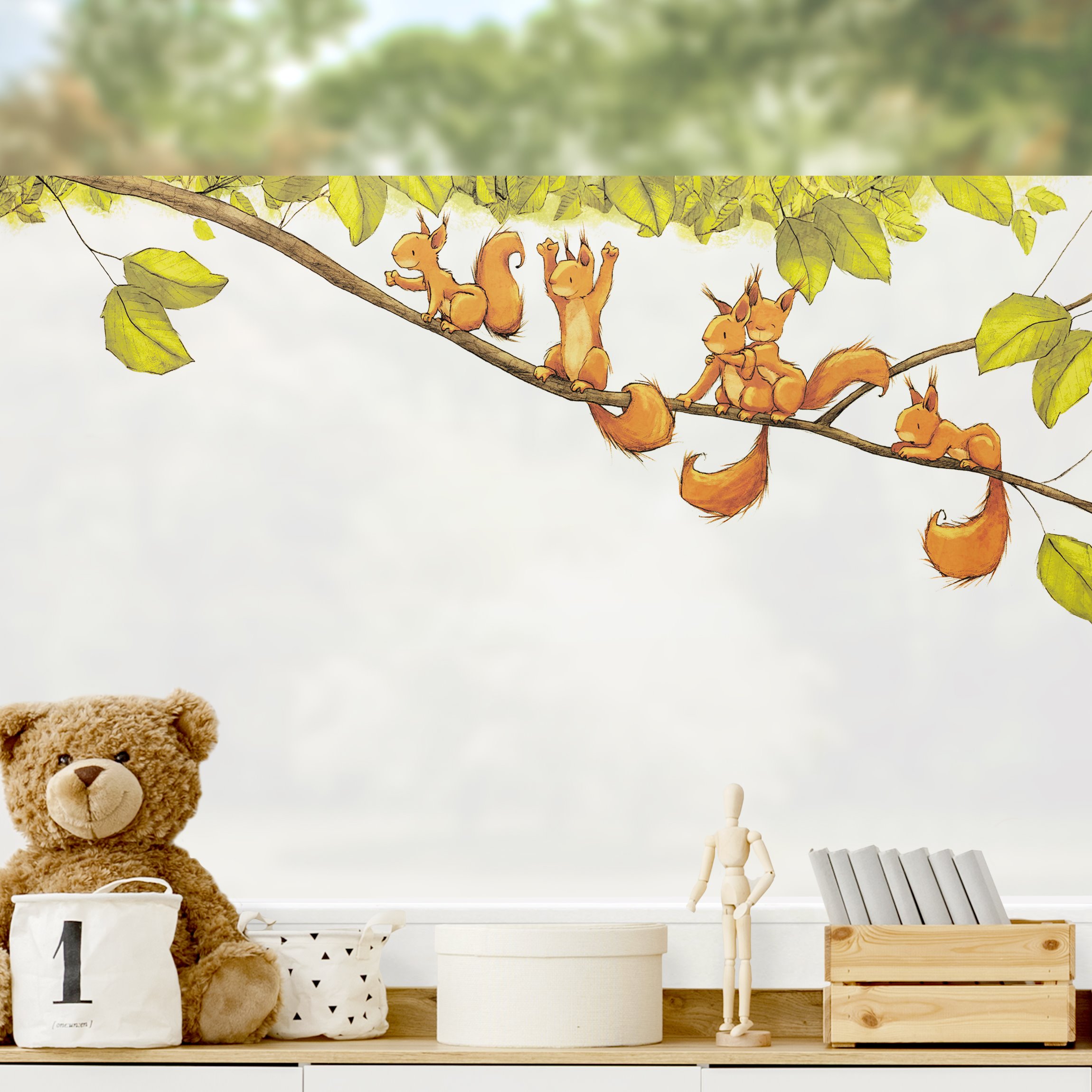 Fensterfolie Jacoby und Stuart - Einhörnchen jubeln