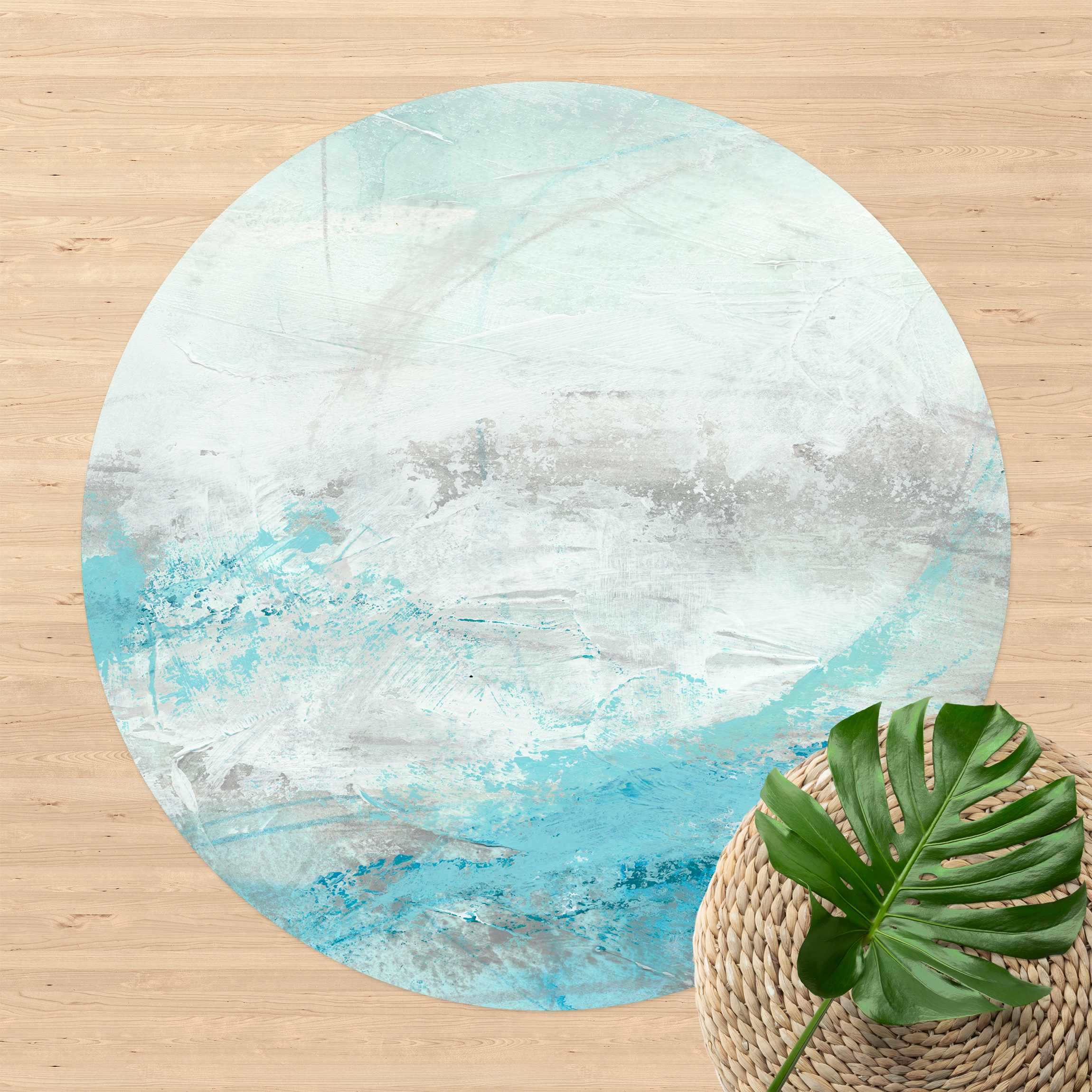 Runder Vinyl-Teppich Eismeer I