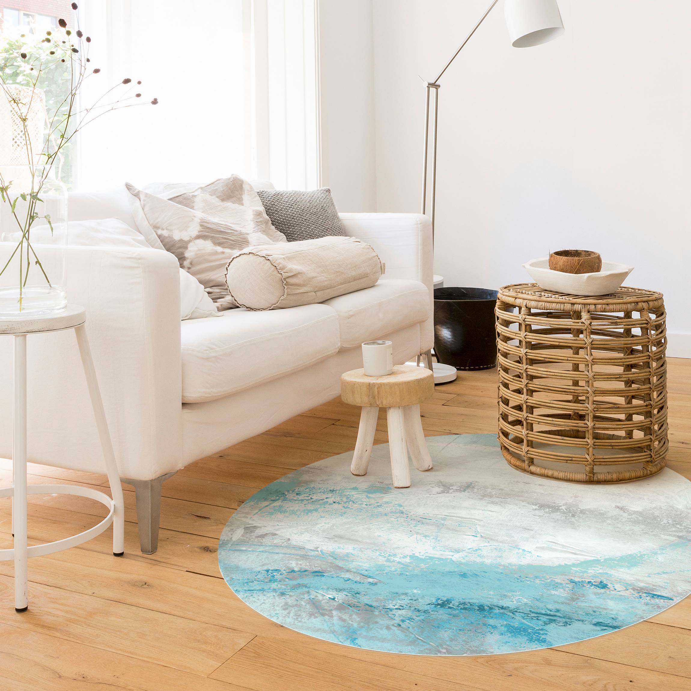 Runder Vinyl-Teppich Eismeer I