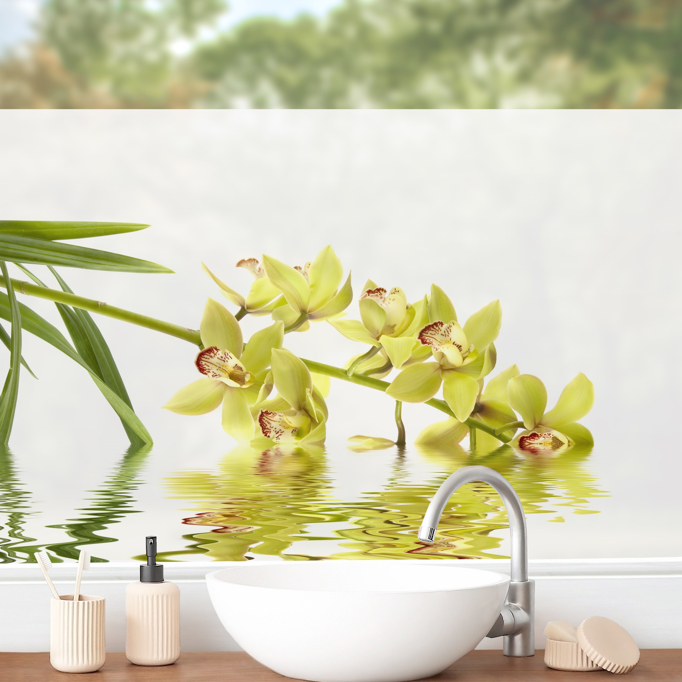 Fensterfolie Elegant Orchid Waters