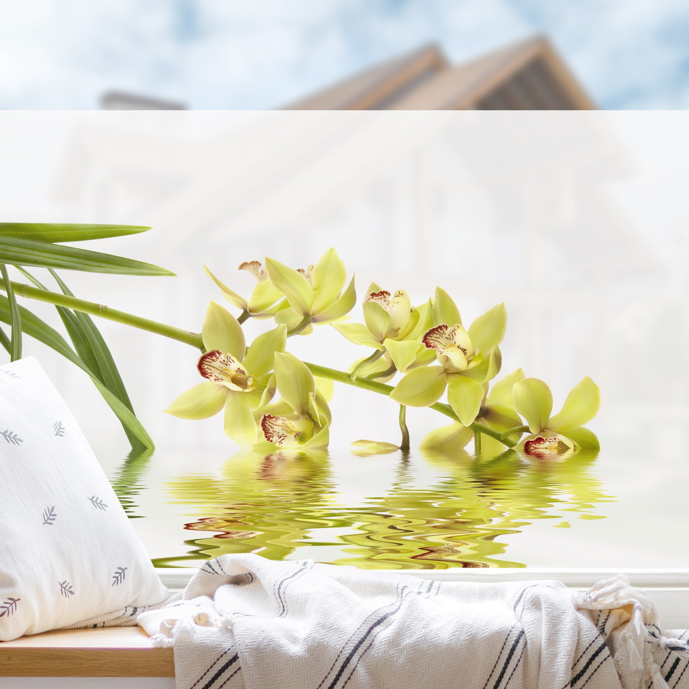 Fensterfolie Elegant Orchid Waters