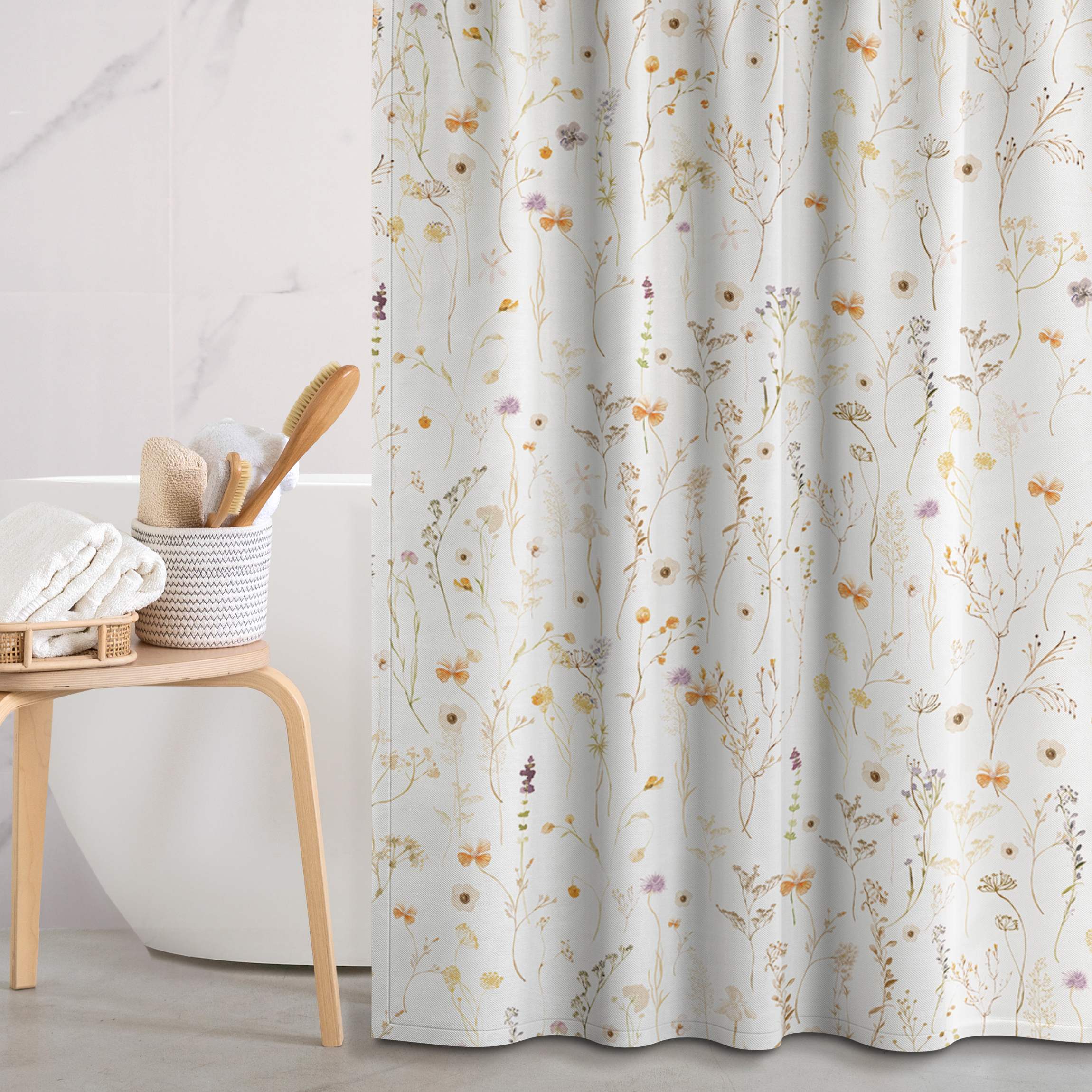 Duschvorhang Elegantes Wildblumenmuster