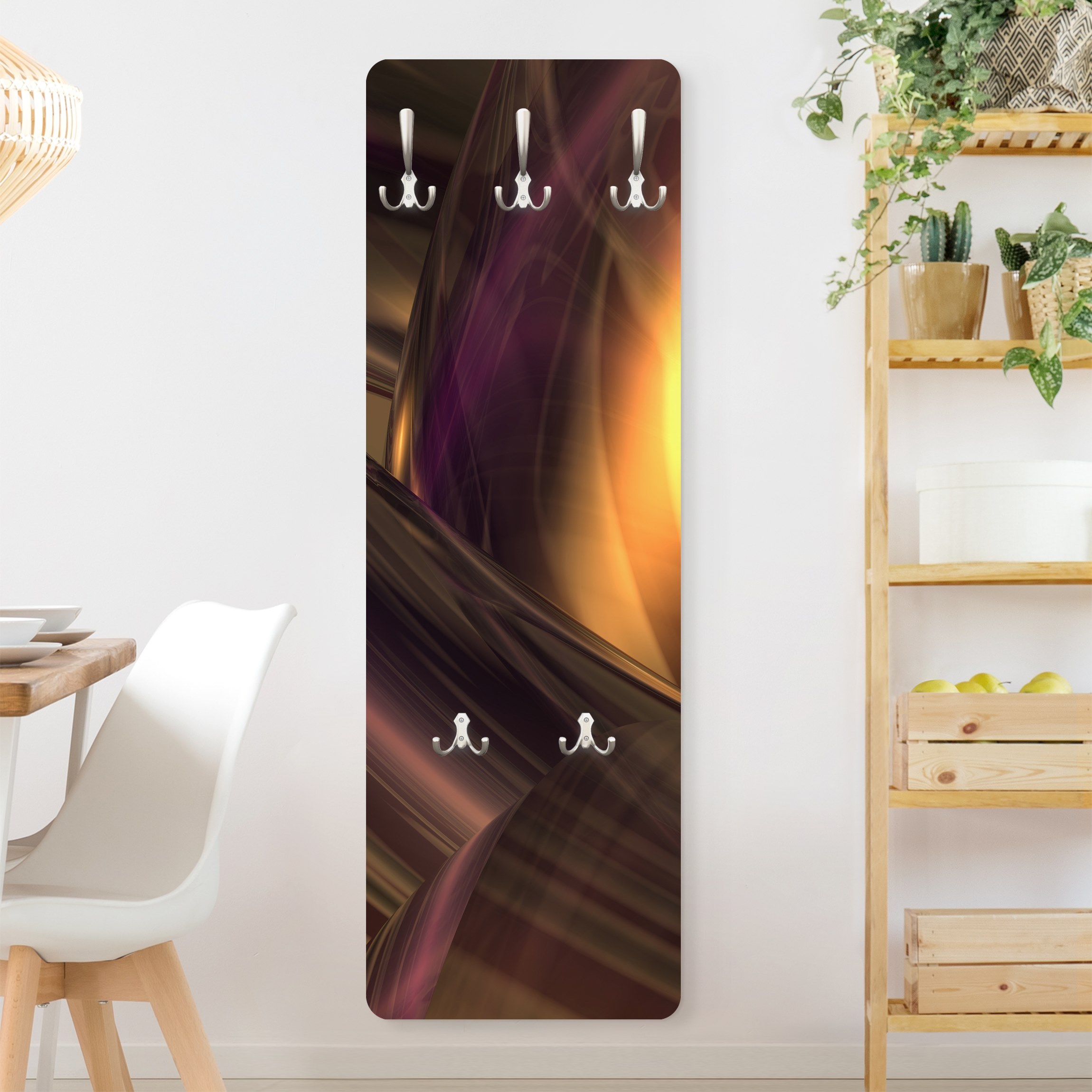 Wandgarderobe Holzpaneel Enchanted Fire