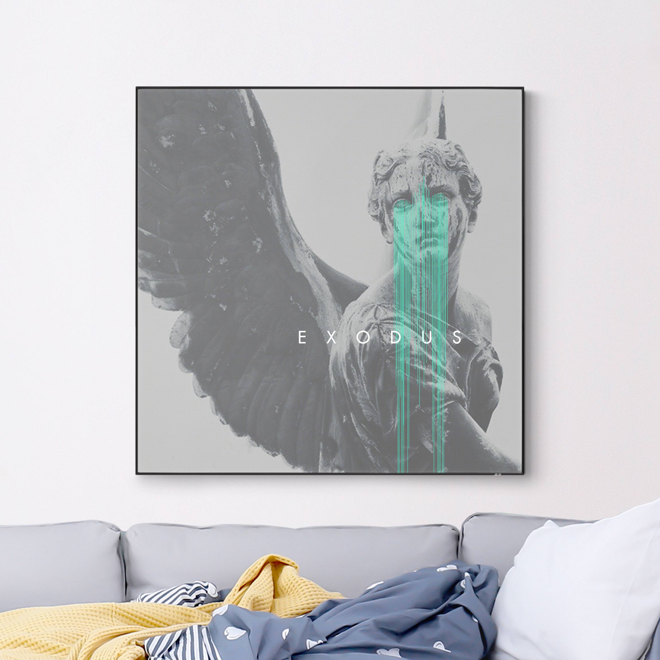 Wechselbild Engel mit digitalen Tränen