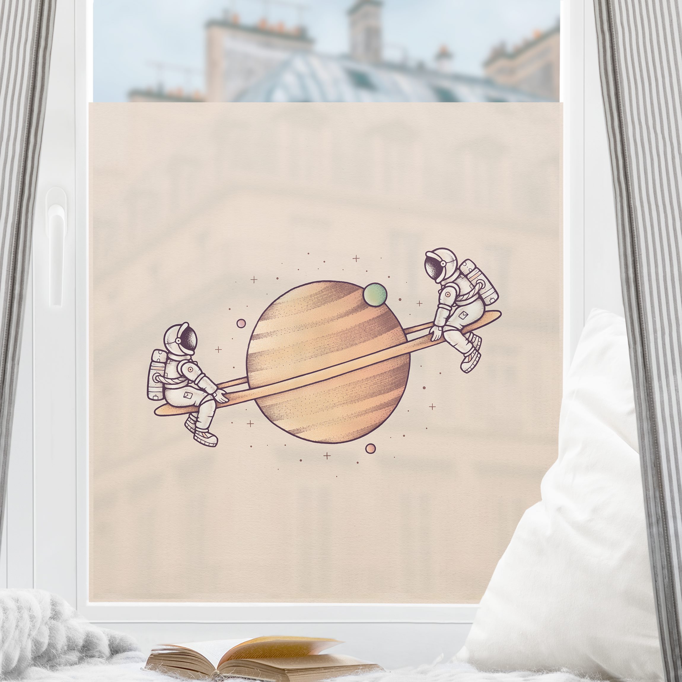 Fensterfolie Enkel Dika - Kosmische Freude