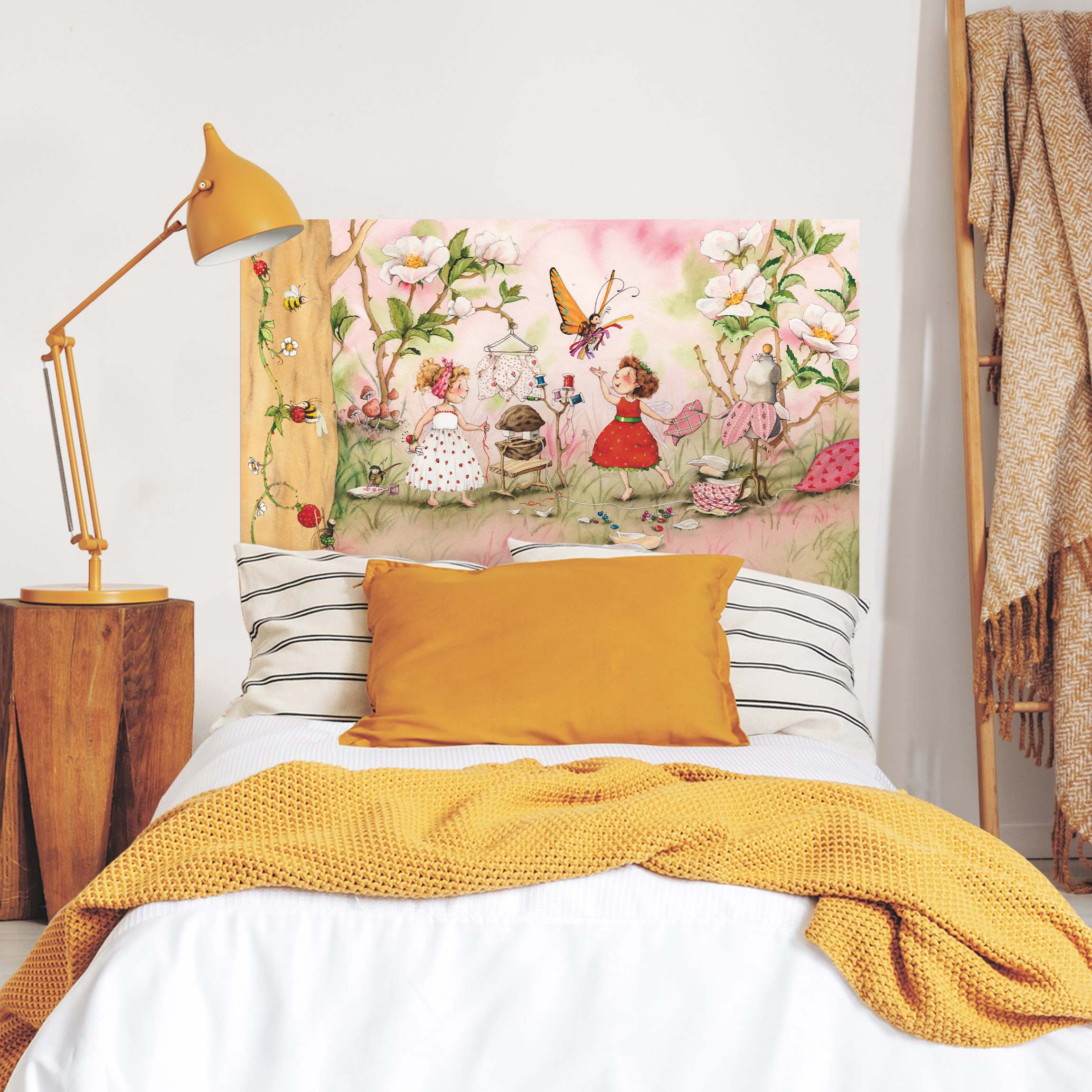 Kopfteil Bett Erdbeerinchen Erdbeerfee - Schneiderstube