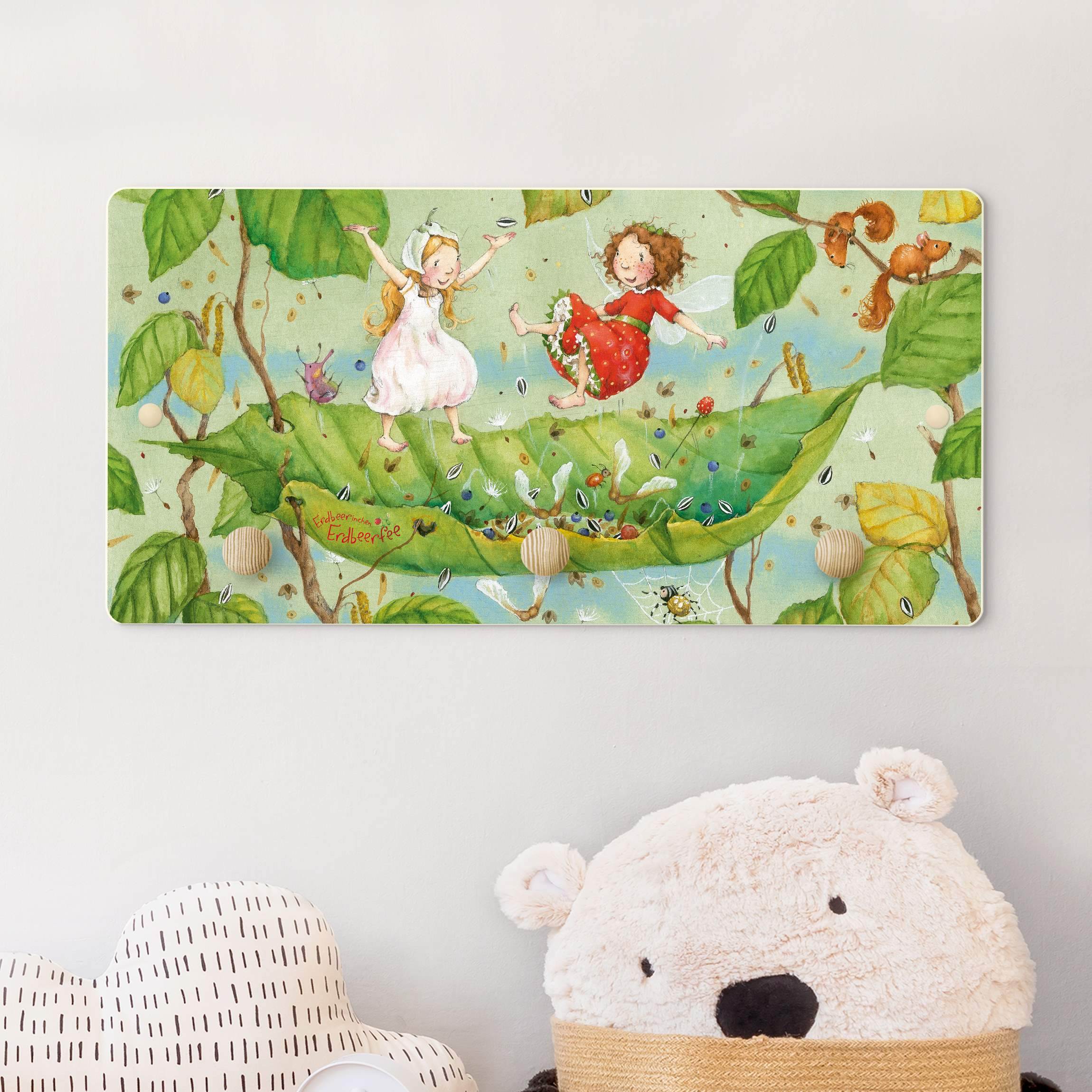 Kindergarderobe Holz Erdbeerinchen Erdbeerfee - Trampolin