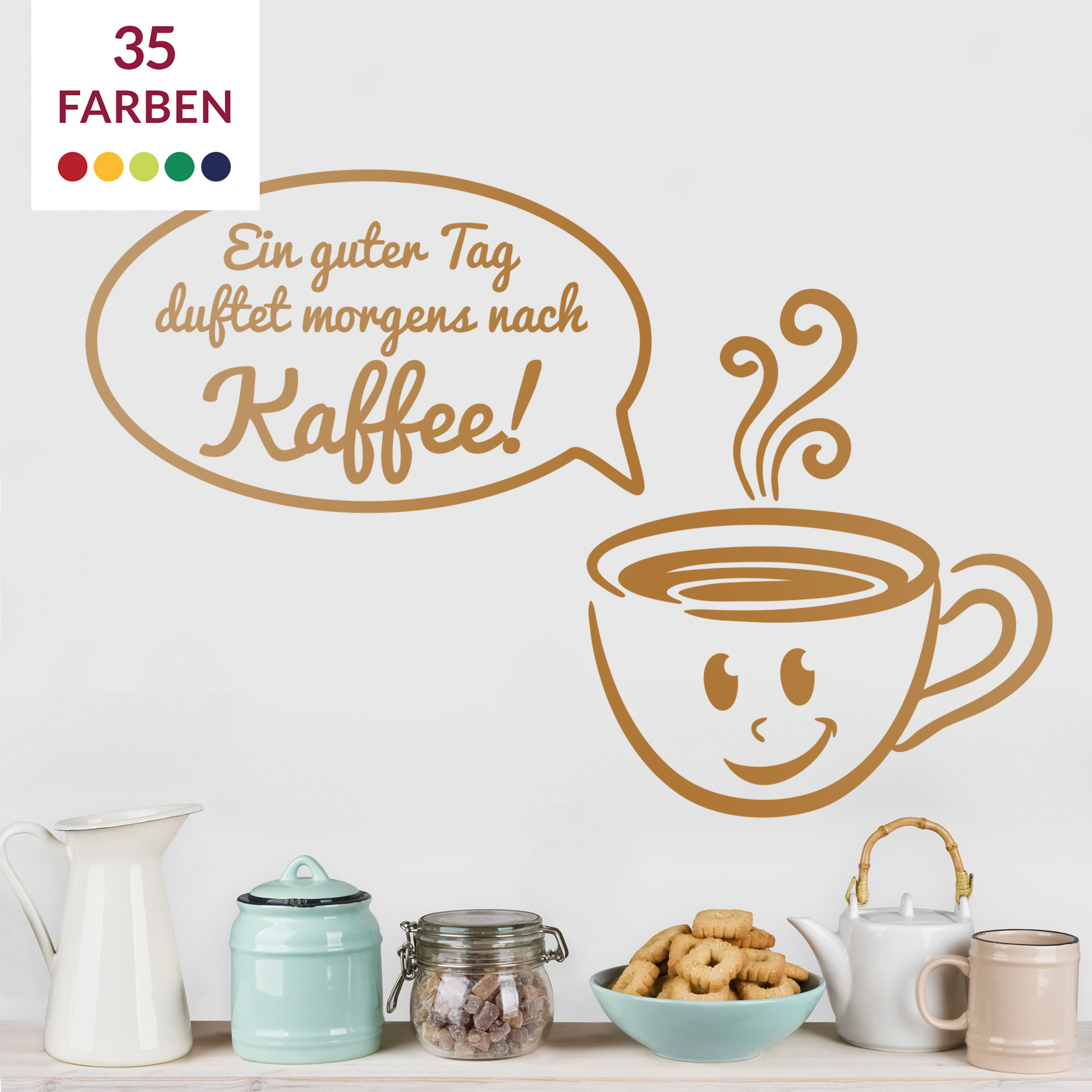 Wandtattoo Es duftet nach Kaffee