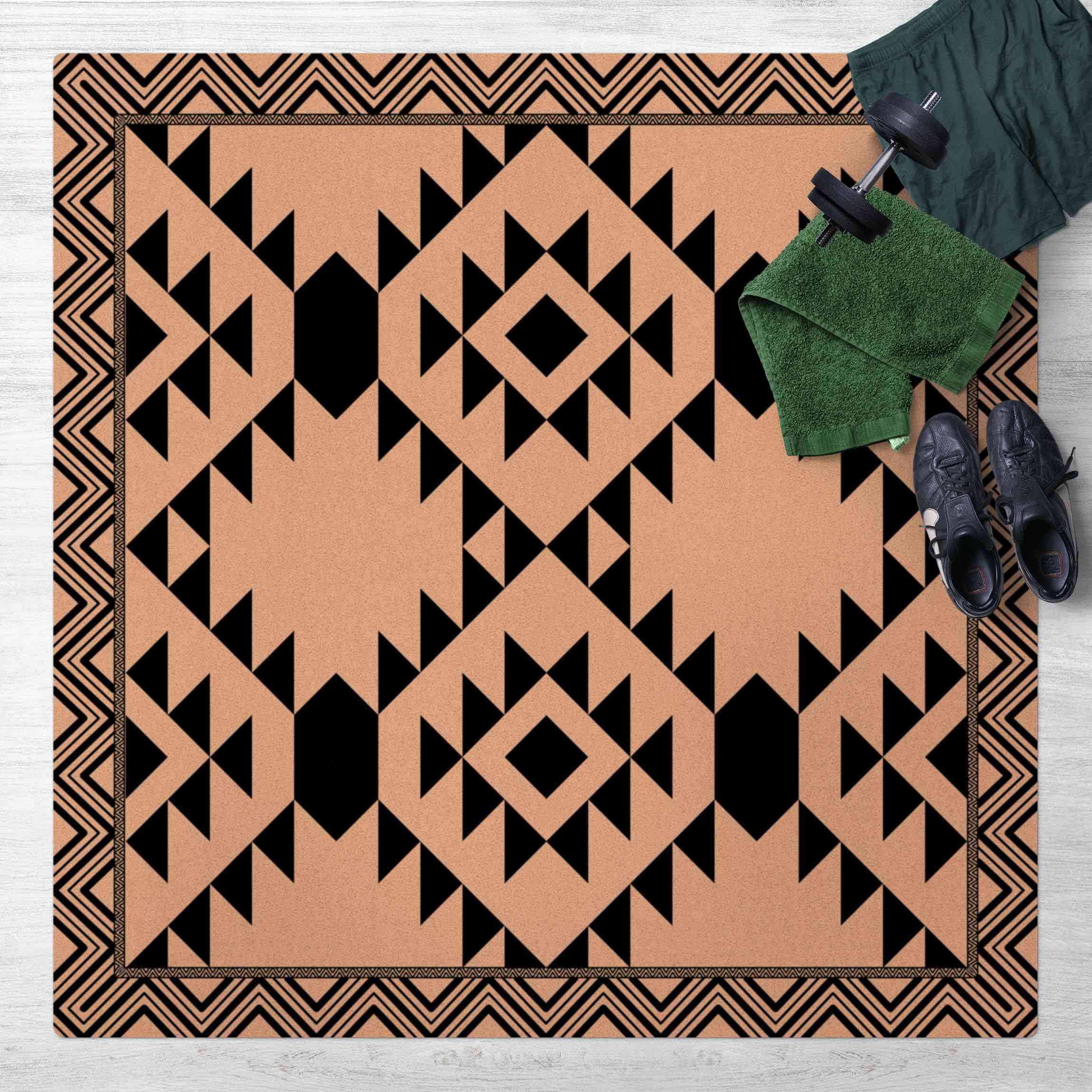 Kork-Teppich Ethnomuster Volk der Griechen