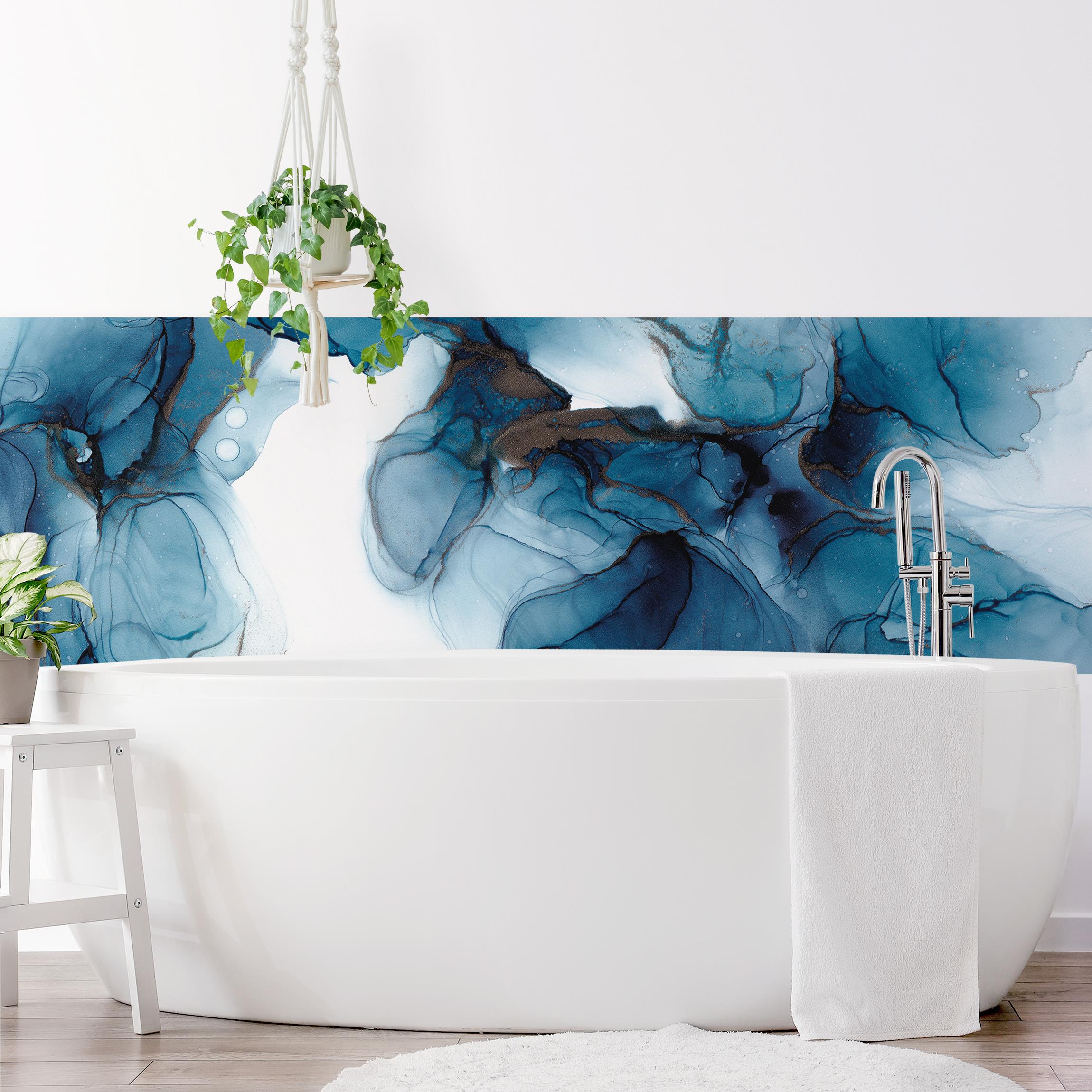 Wandverkleidung Bad Evolution Blau und Gold