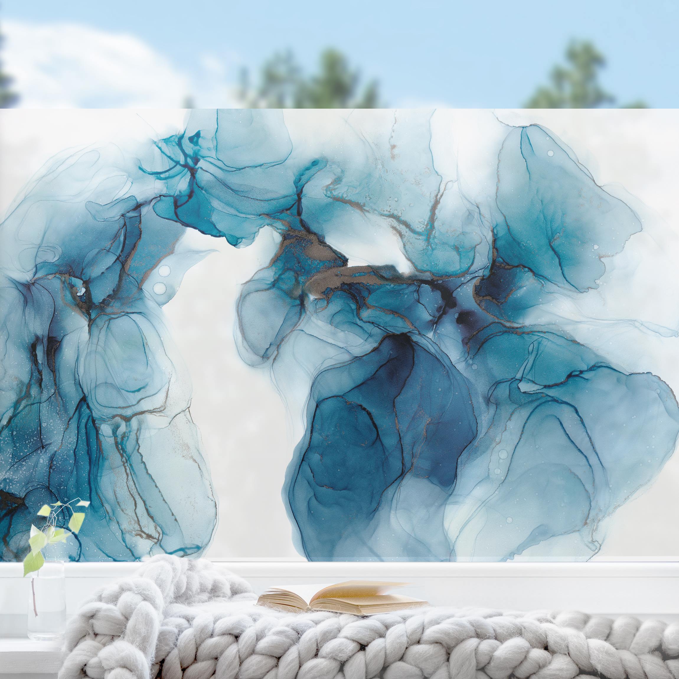 Fensterfolie Evolution Blau und Gold