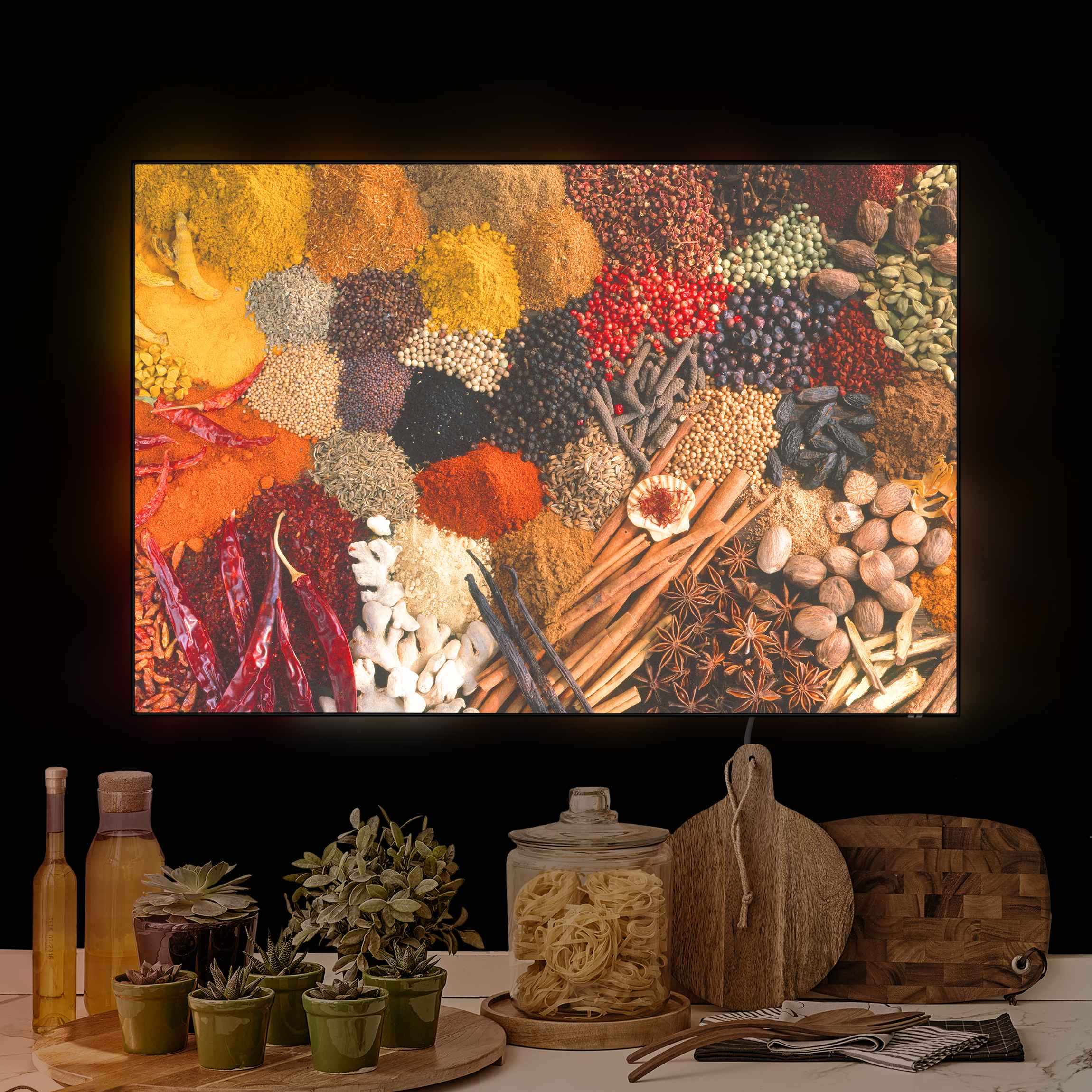 LED-Wechselbild Exotische Gewürze