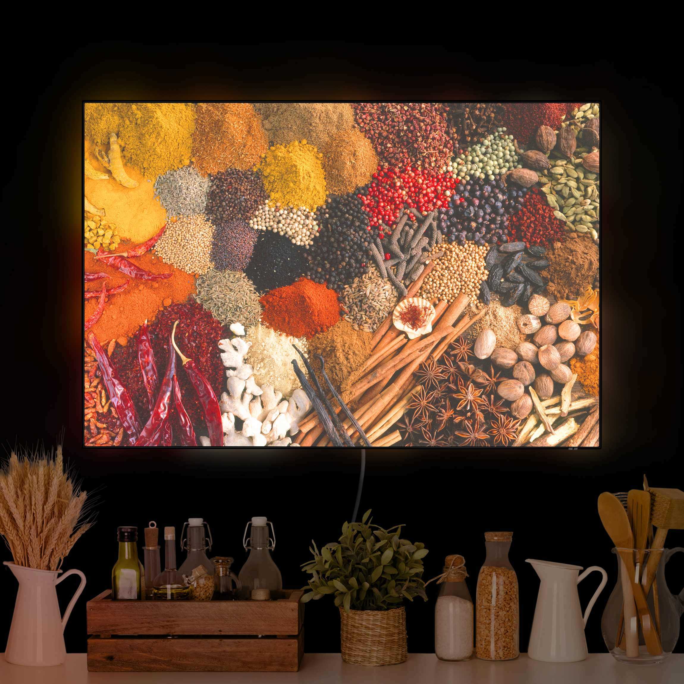 LED-Wechselbild Exotische Gewürze